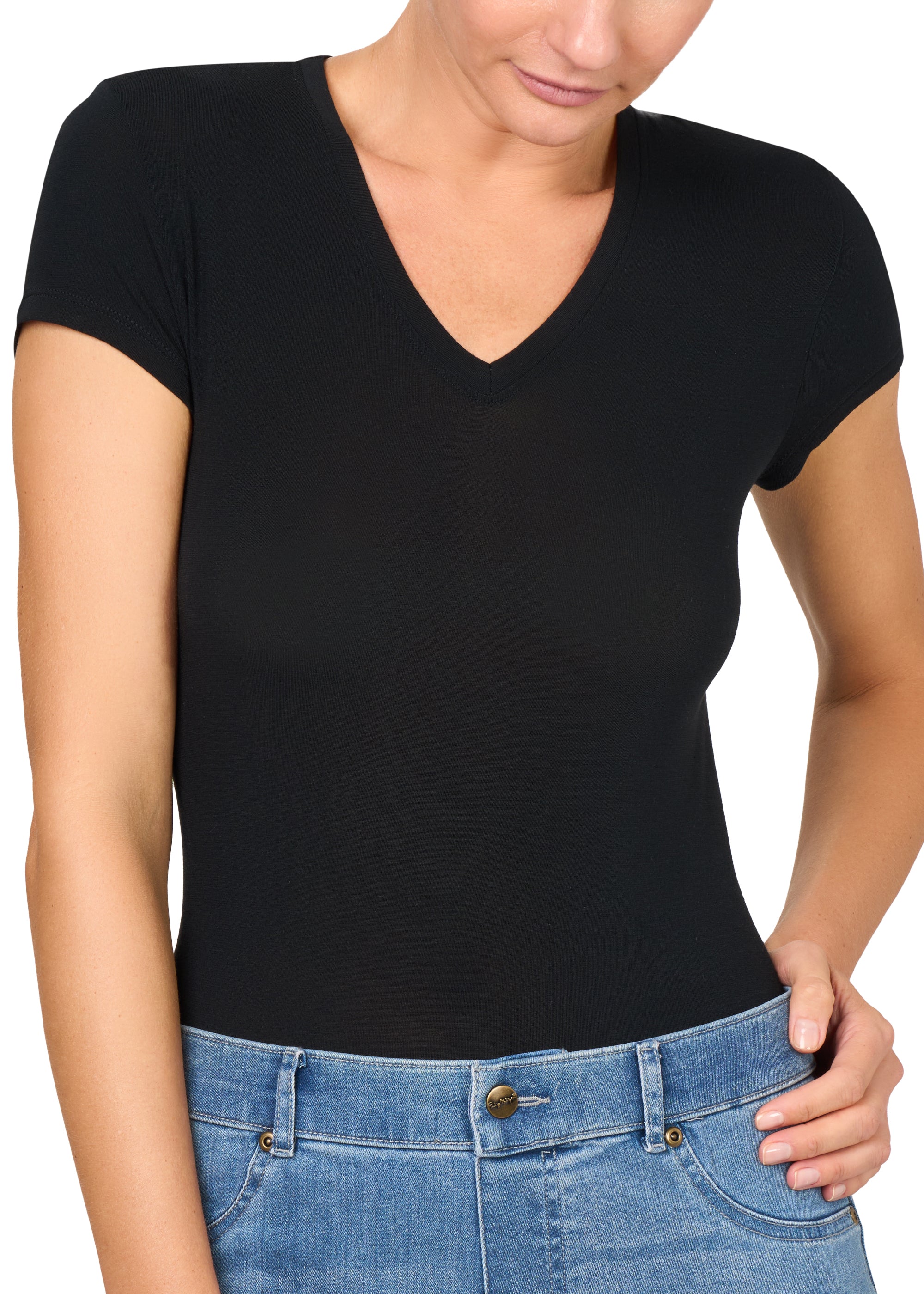 Philippe Matignon Leger con Seta maglia scollo a V