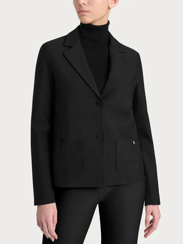 Ragno Compact Blazer Due Bottoni Nero punto Milano