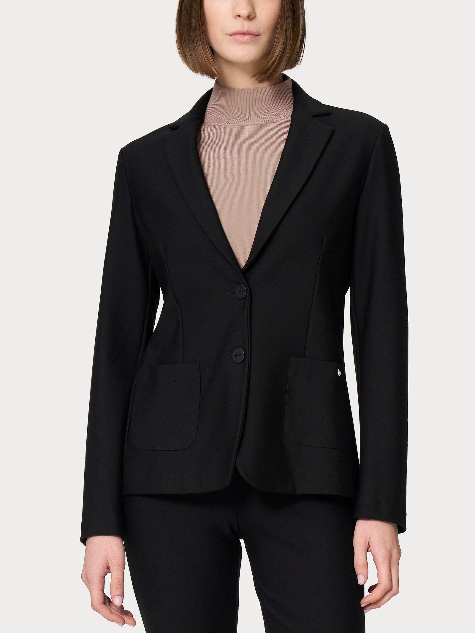 Ragno Compact Blazer Due Bottoni Nero Regular