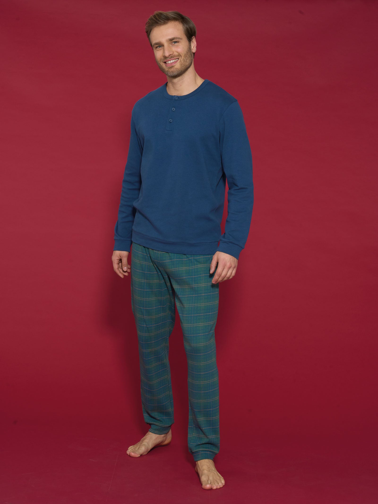 Ragno Sport Pigiama Serafino Cotone Bistro Green