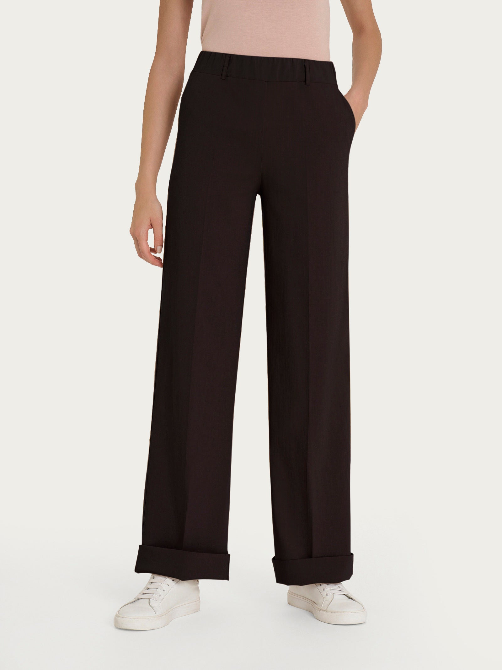 Ragno Super Natural The Wide Leg pantalone chocolate torte
