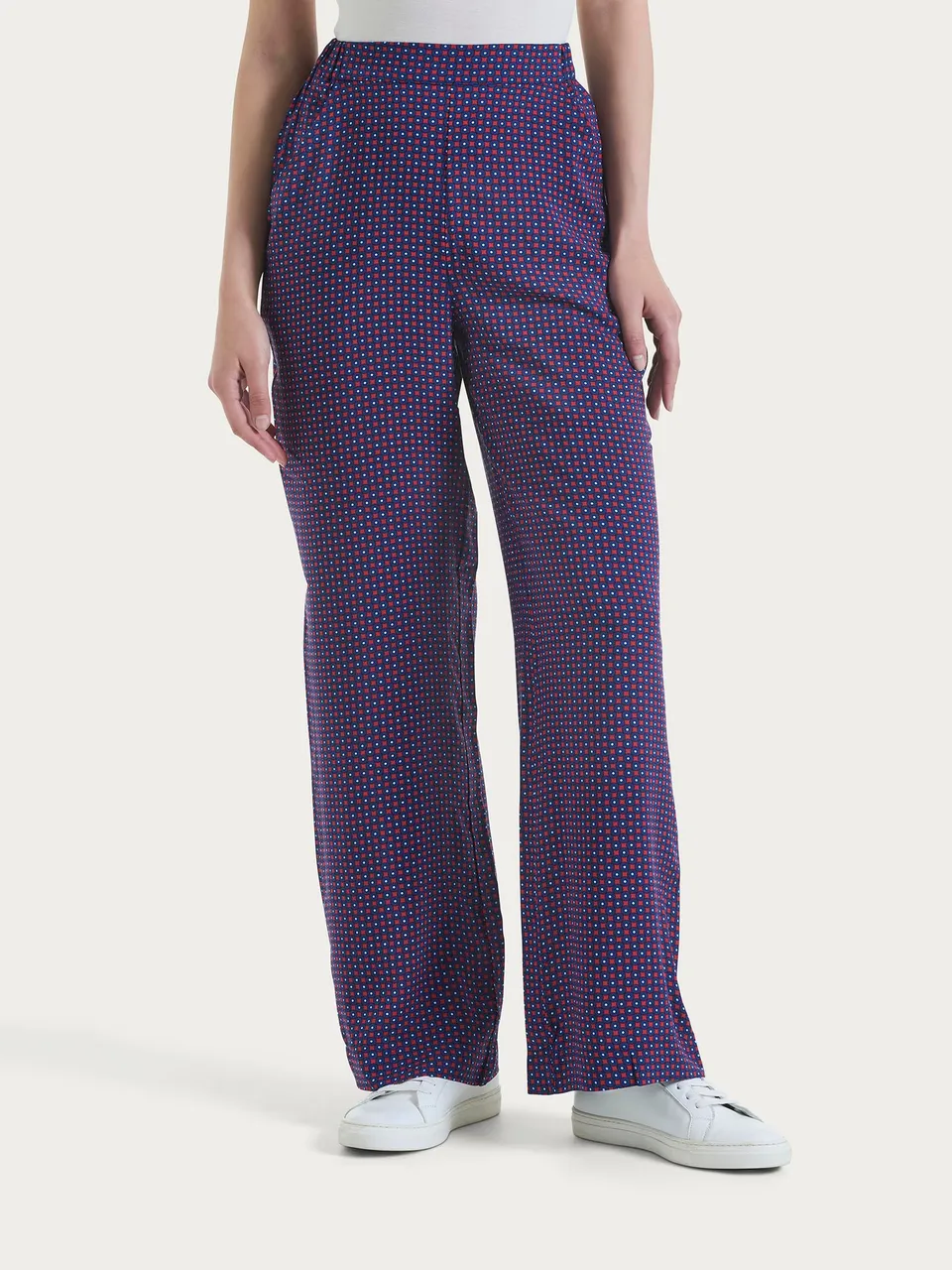 Ragno EcoSeta Pantalone Ampio pantalone fantasia salsa