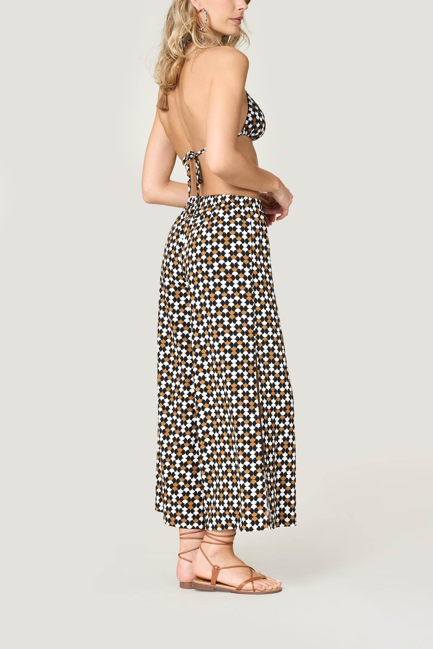 Goldenpoint Twist Pantaloni Lunghi Copricostume Viscosa Multicolor