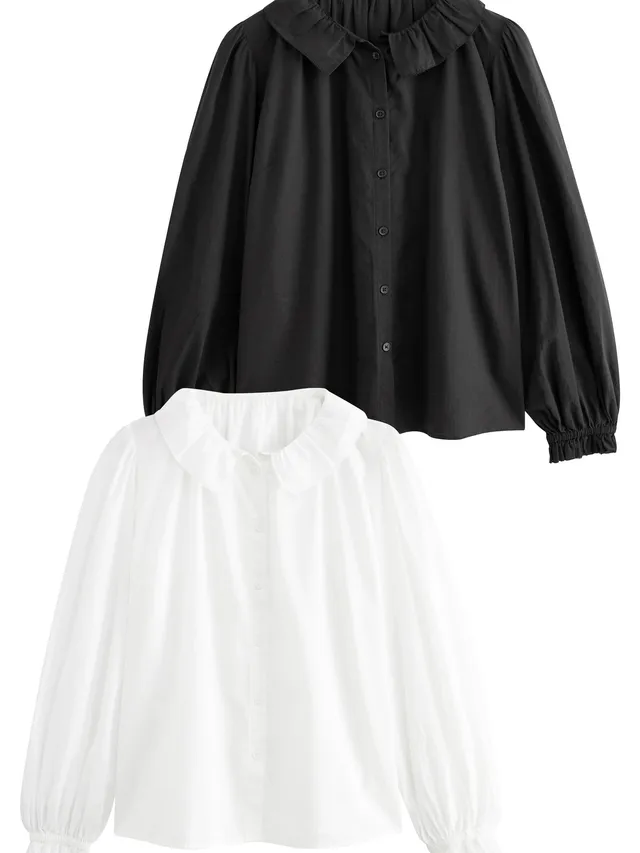 Geo Next The Set blusa donna cotone 2 pezzi volant