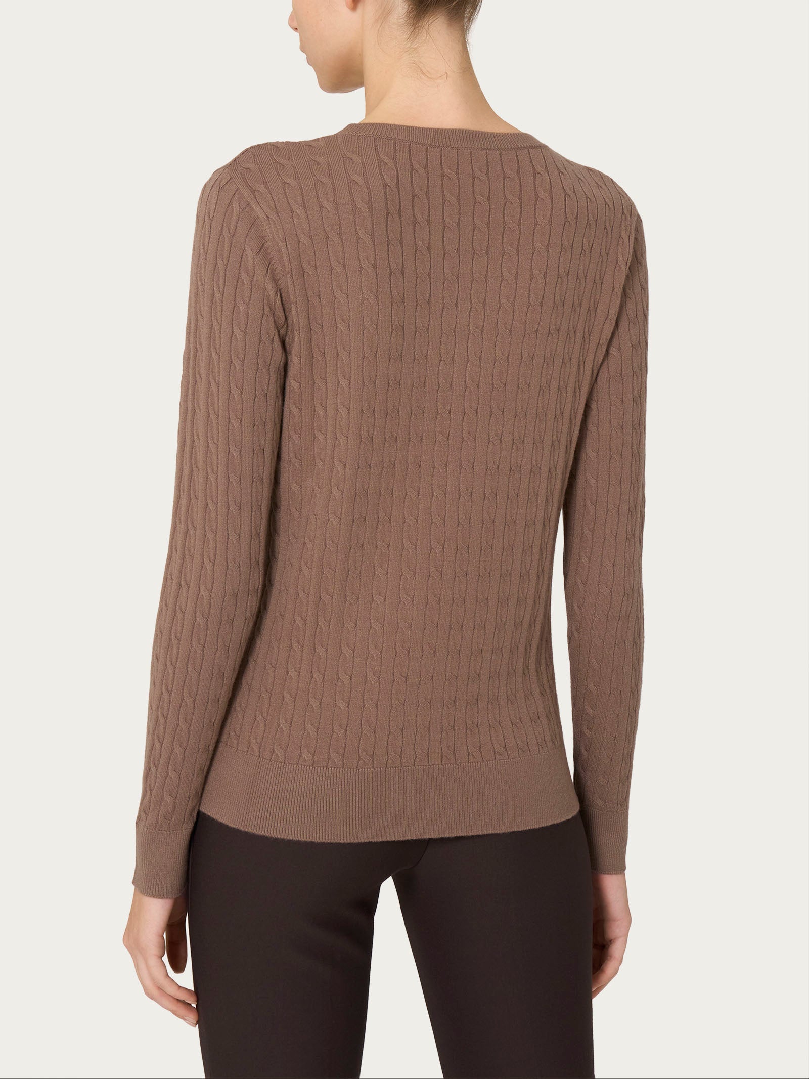 Ragno Super Soft Girocollo maglia marrone Pine Bark