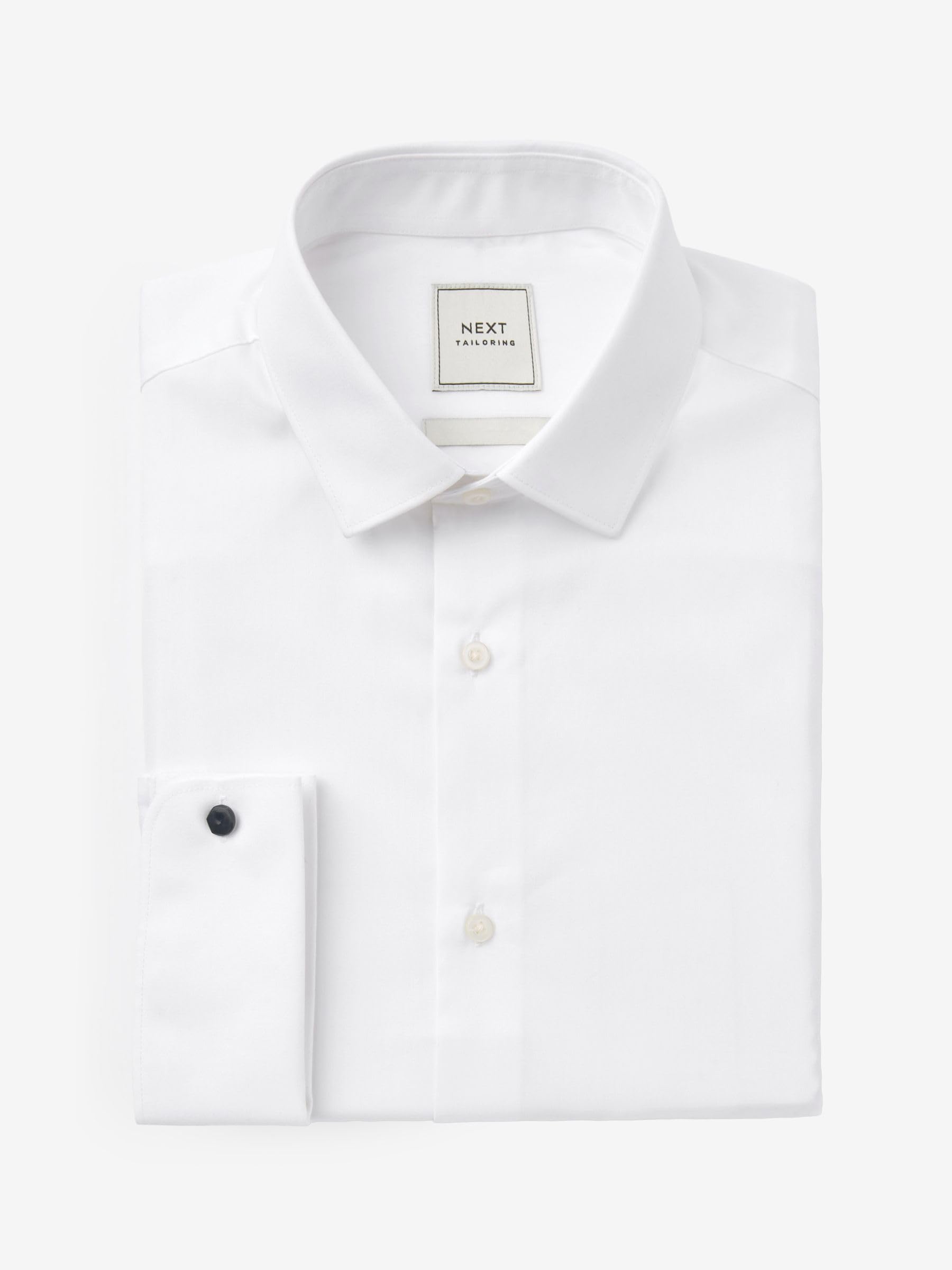 Next Camicia Easy-Care Polsino Doppio Regular Taglia 43 Stiro Facile