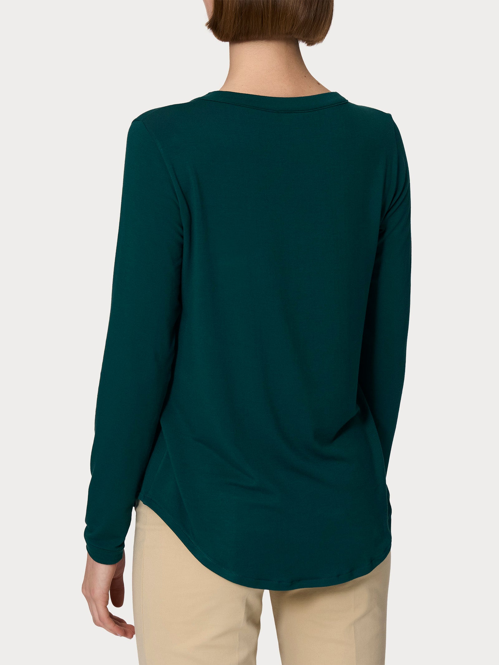 Ragno Eco Viscosa Maglia Girocollo Manica Lunga Rain Forest