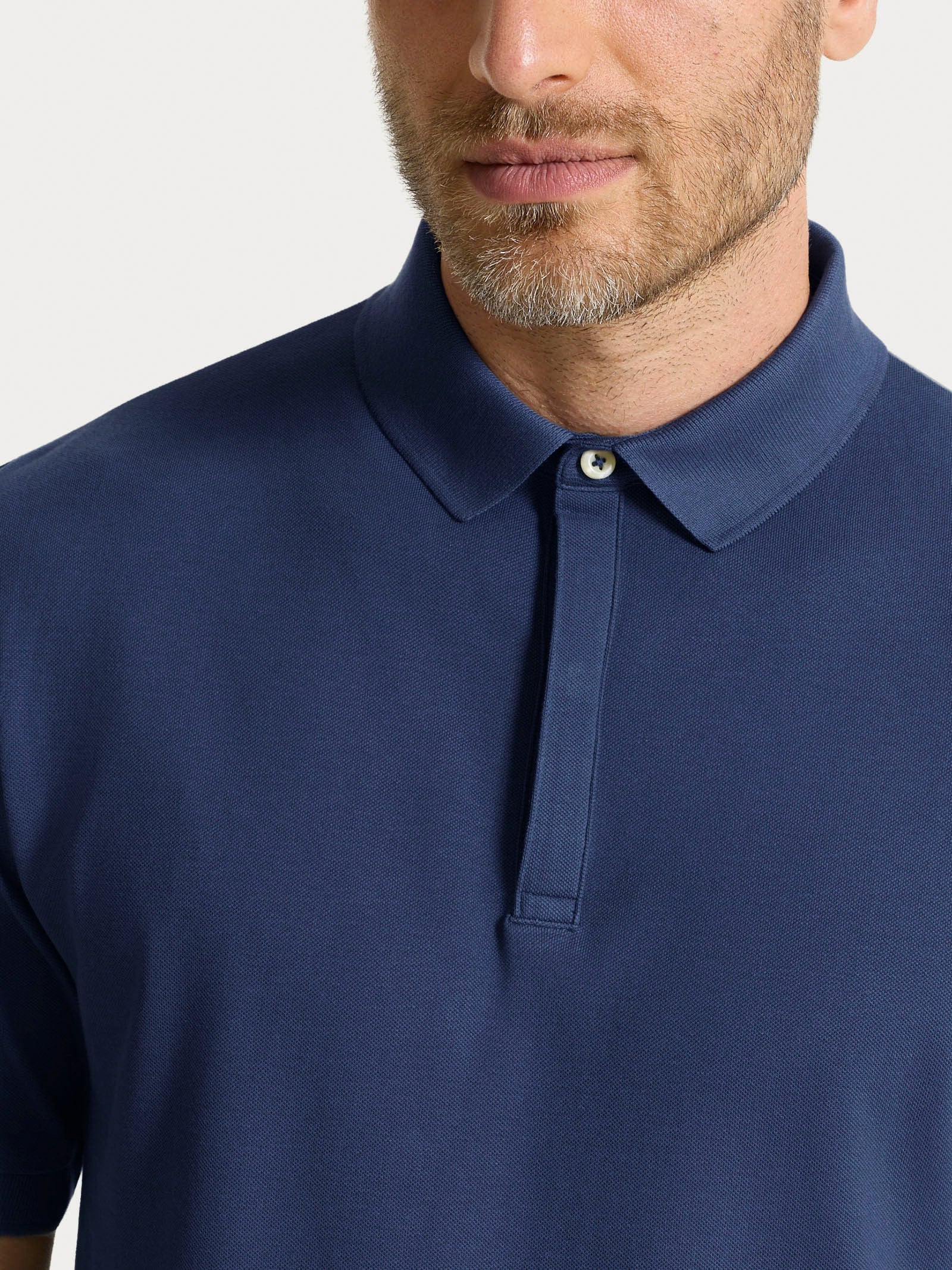 Ragno Sport Cotton Piquet Stretch Polo Naval Academy Blu
