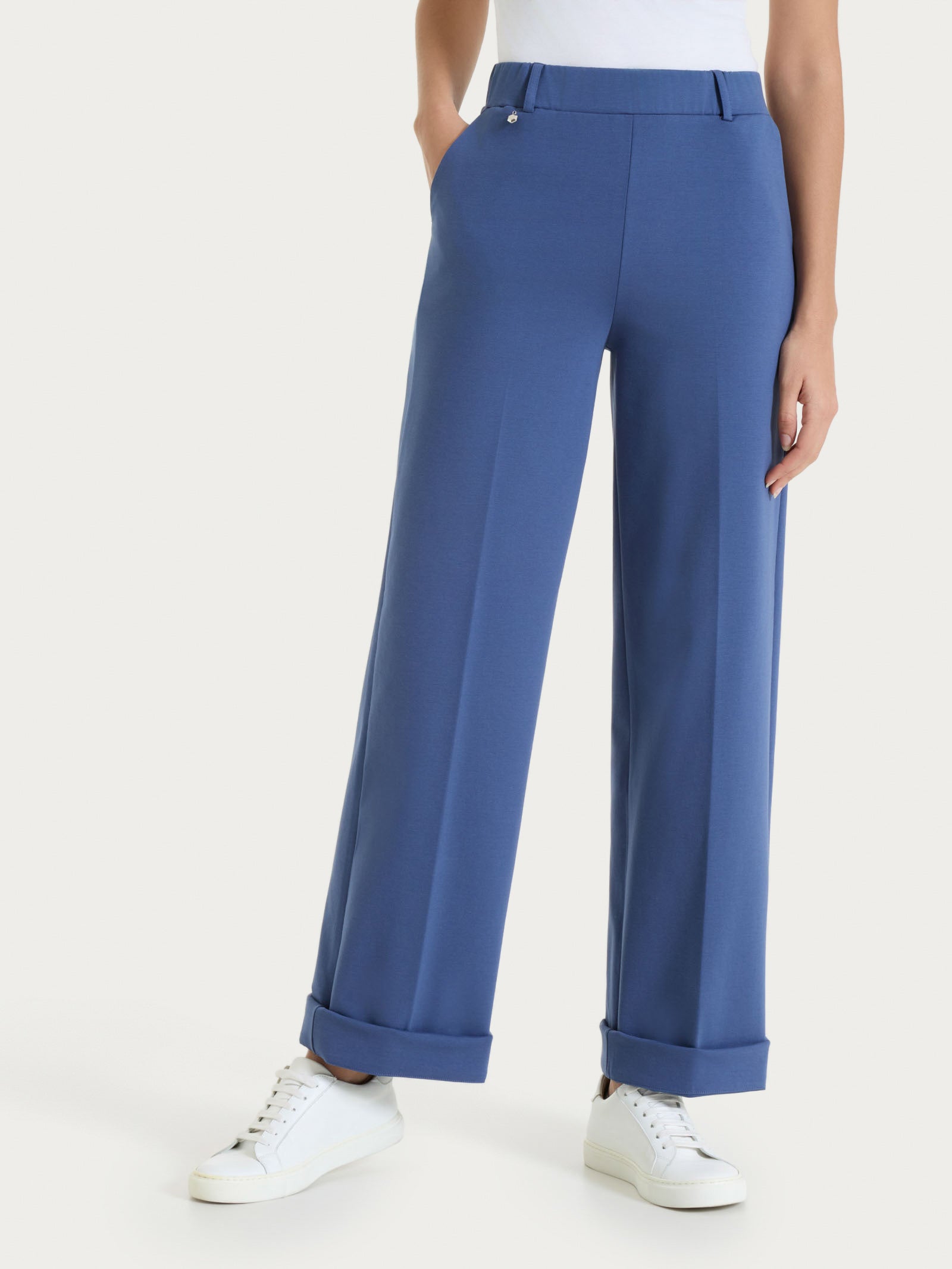 Ragno Compact Light Pantalone Ampio Oceana in cotone