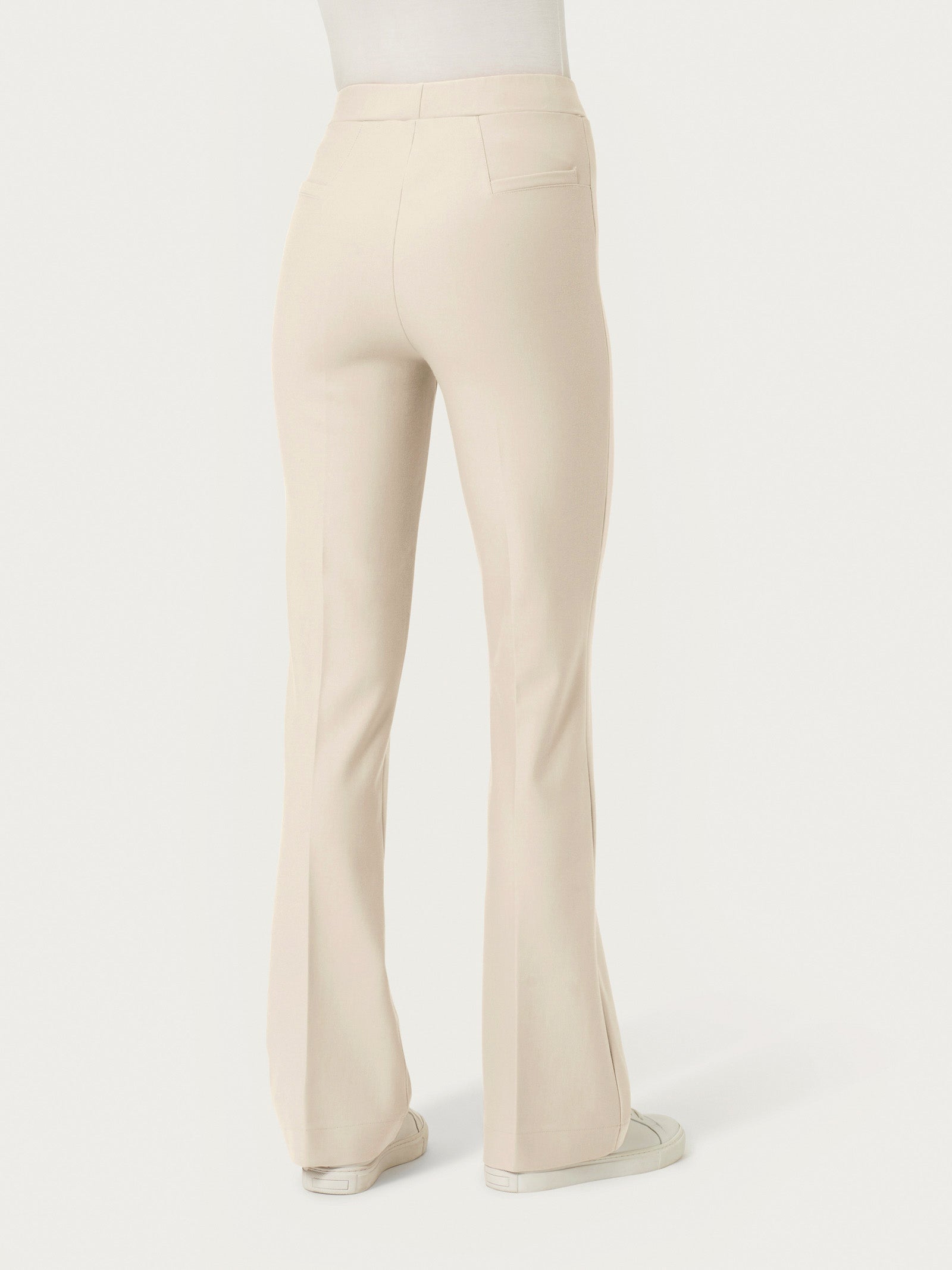 Ragno Compact pantalone flare Champignon vita elasticizzata