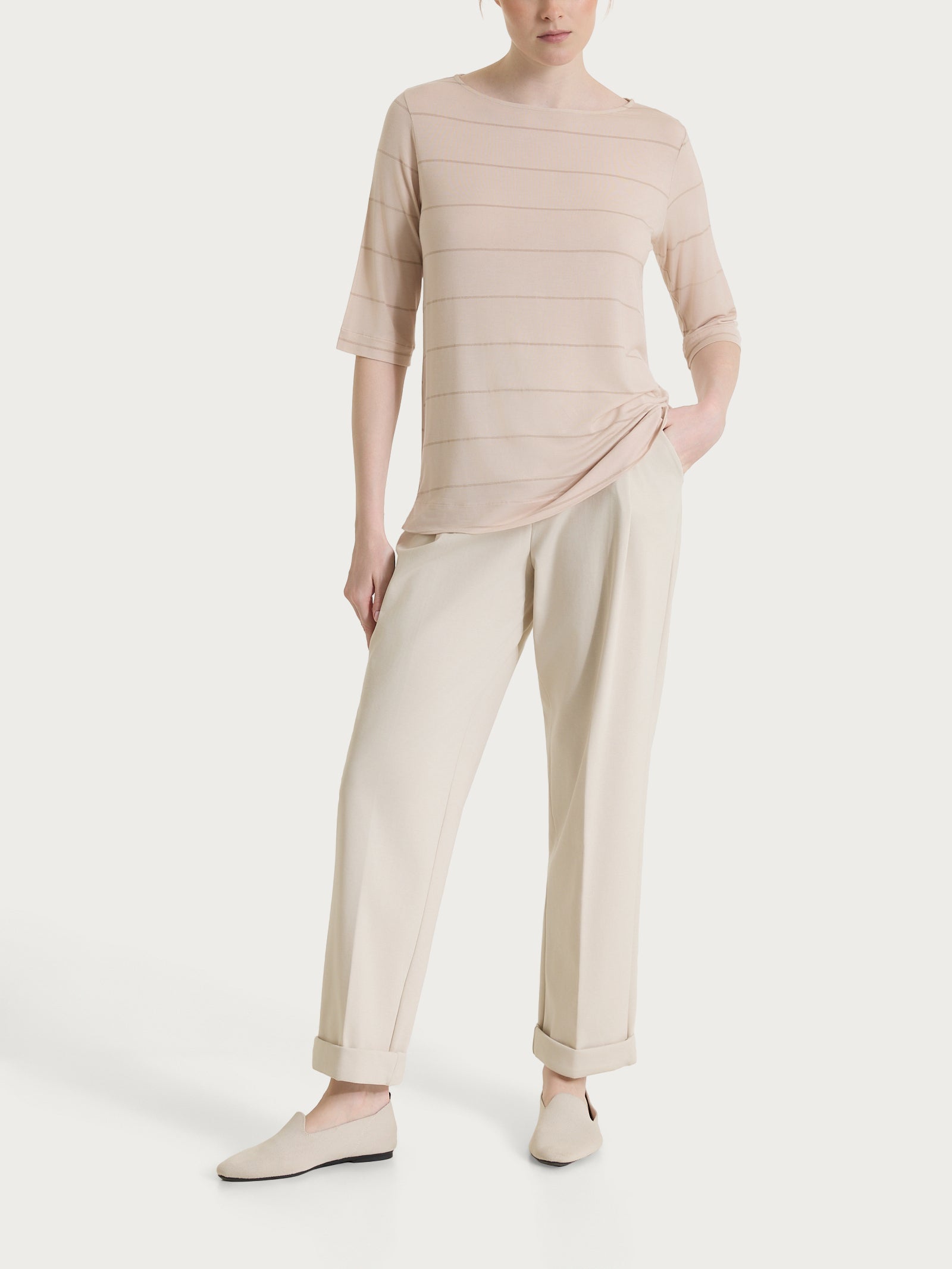 Ragno Summer Light Maglietta Barchetta Almond Peach Lurex