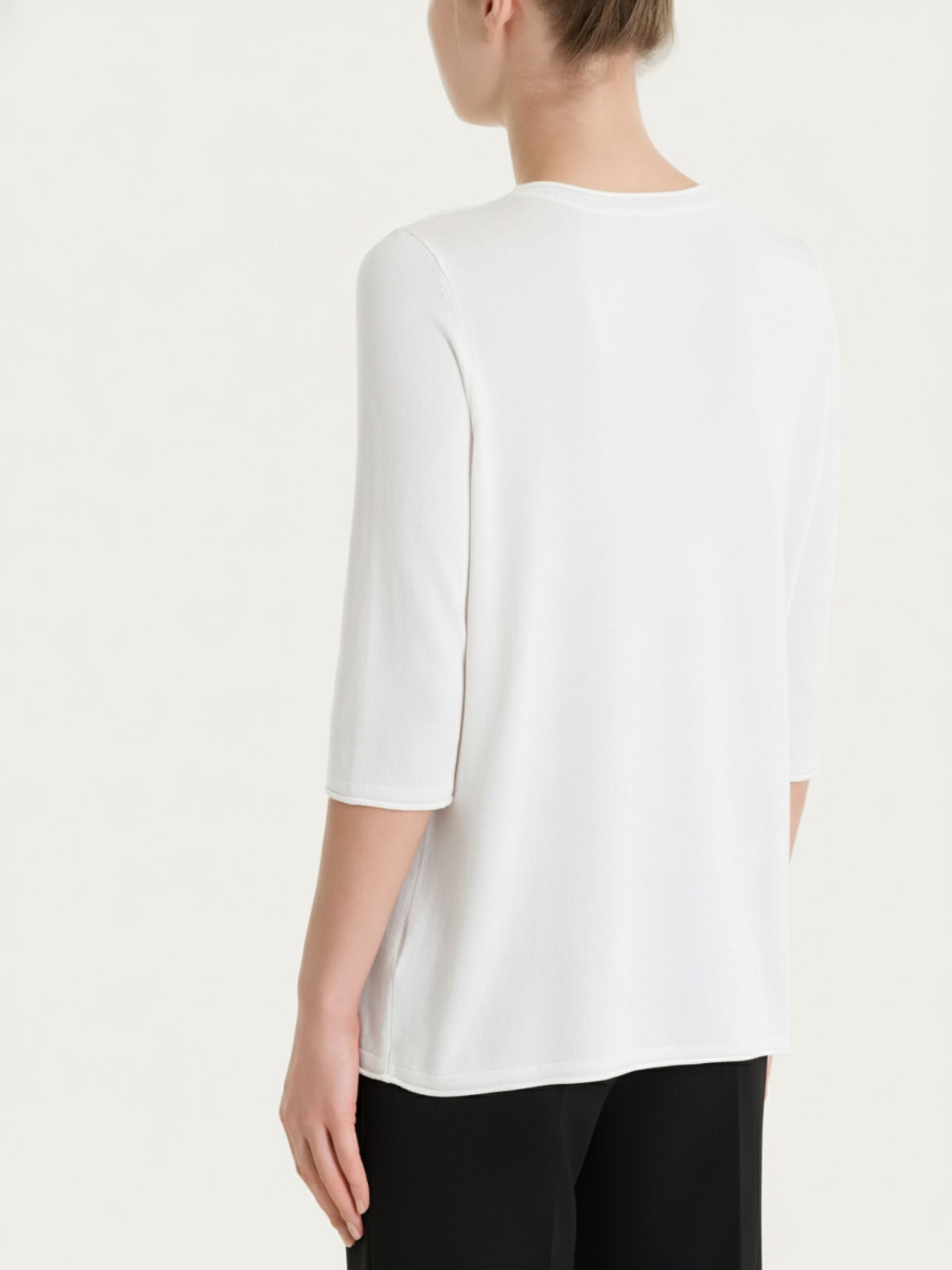 Ragno Four Seasons maglia girocollo manica 3/4 Avorio