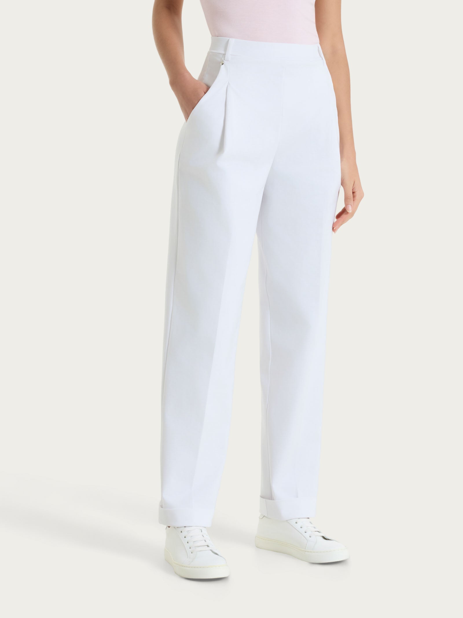 Ragno Compact Light Pantalone Carota Bianco leggero