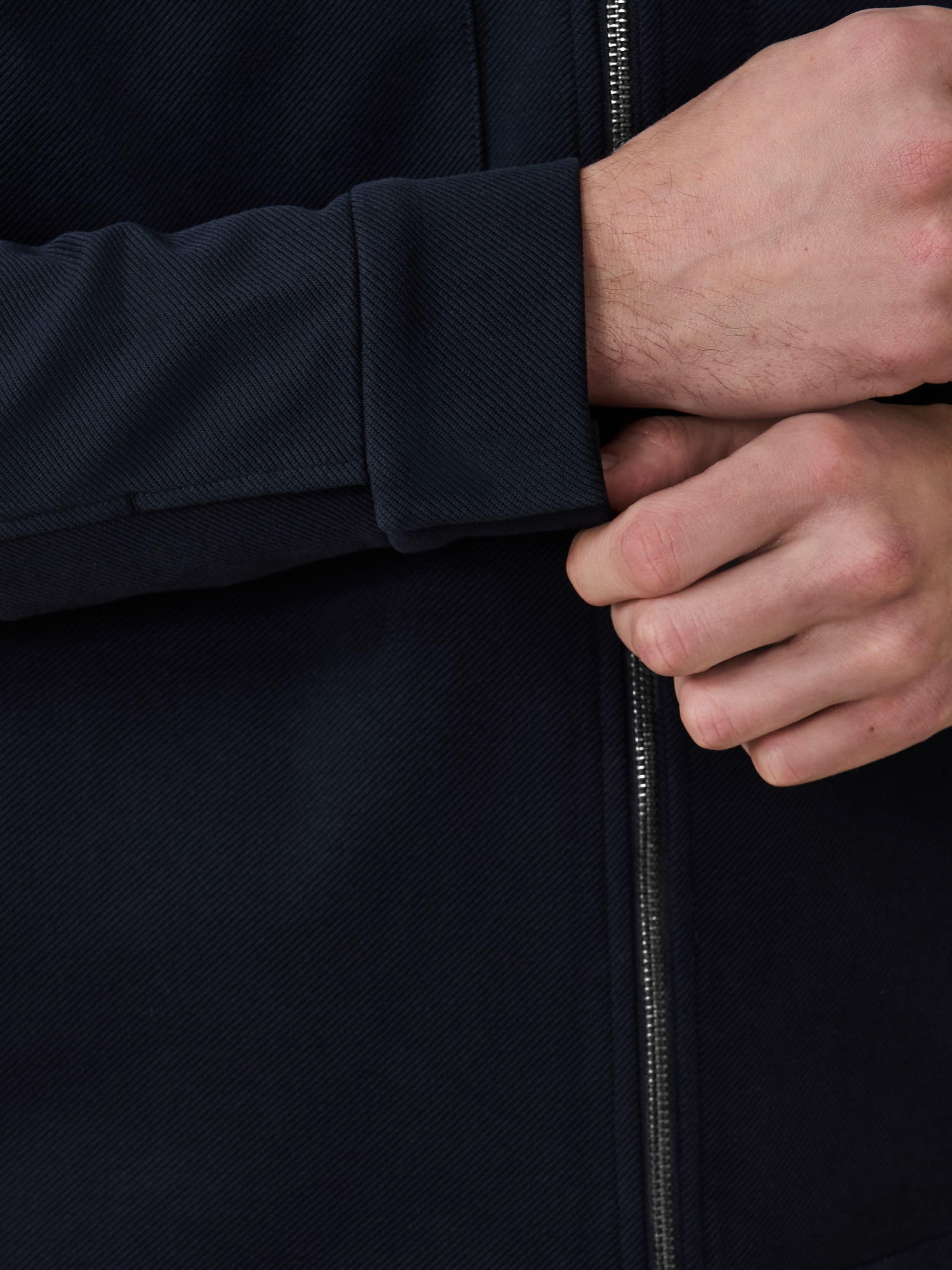 Next N. Premium giacca camicia uomo jersey con zip
