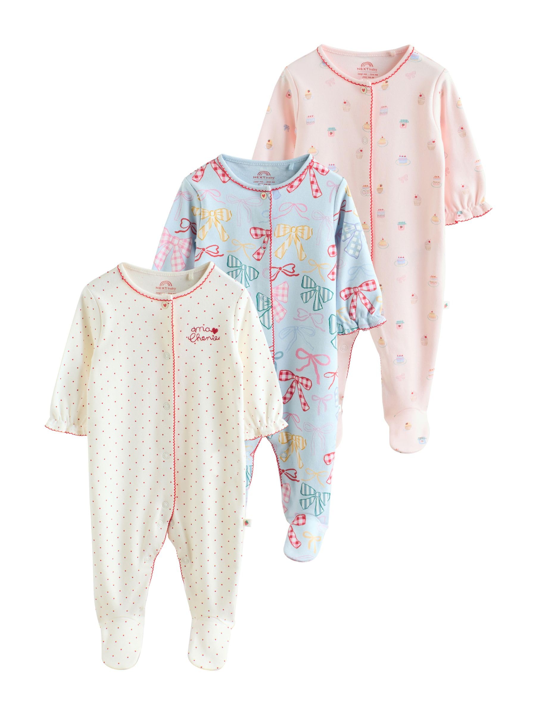 Next tutine bebè bambina 3 pezzi cotone morbido