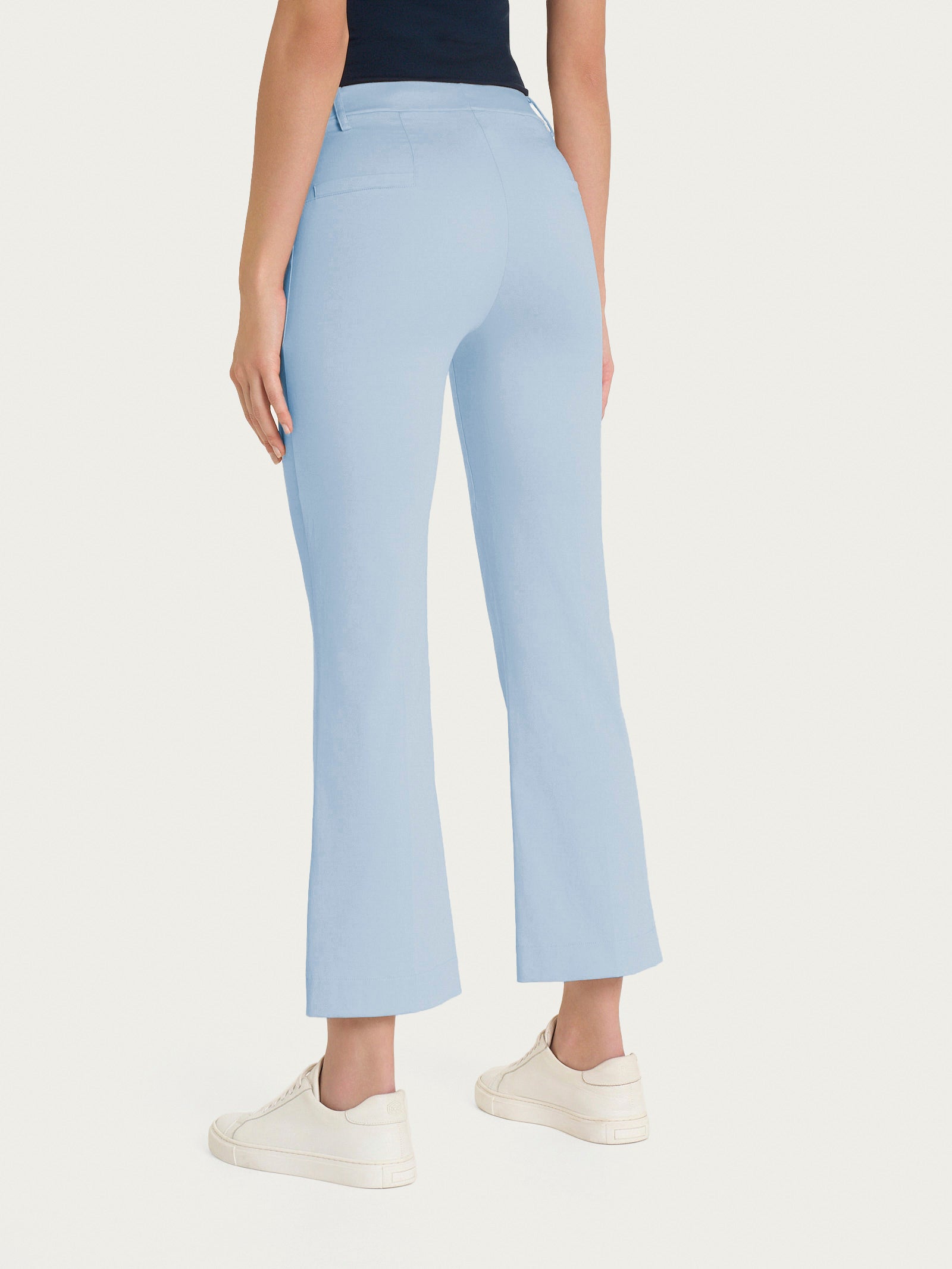 Ragno Satin Power Pantalone Flare Dusty Blue cotone
