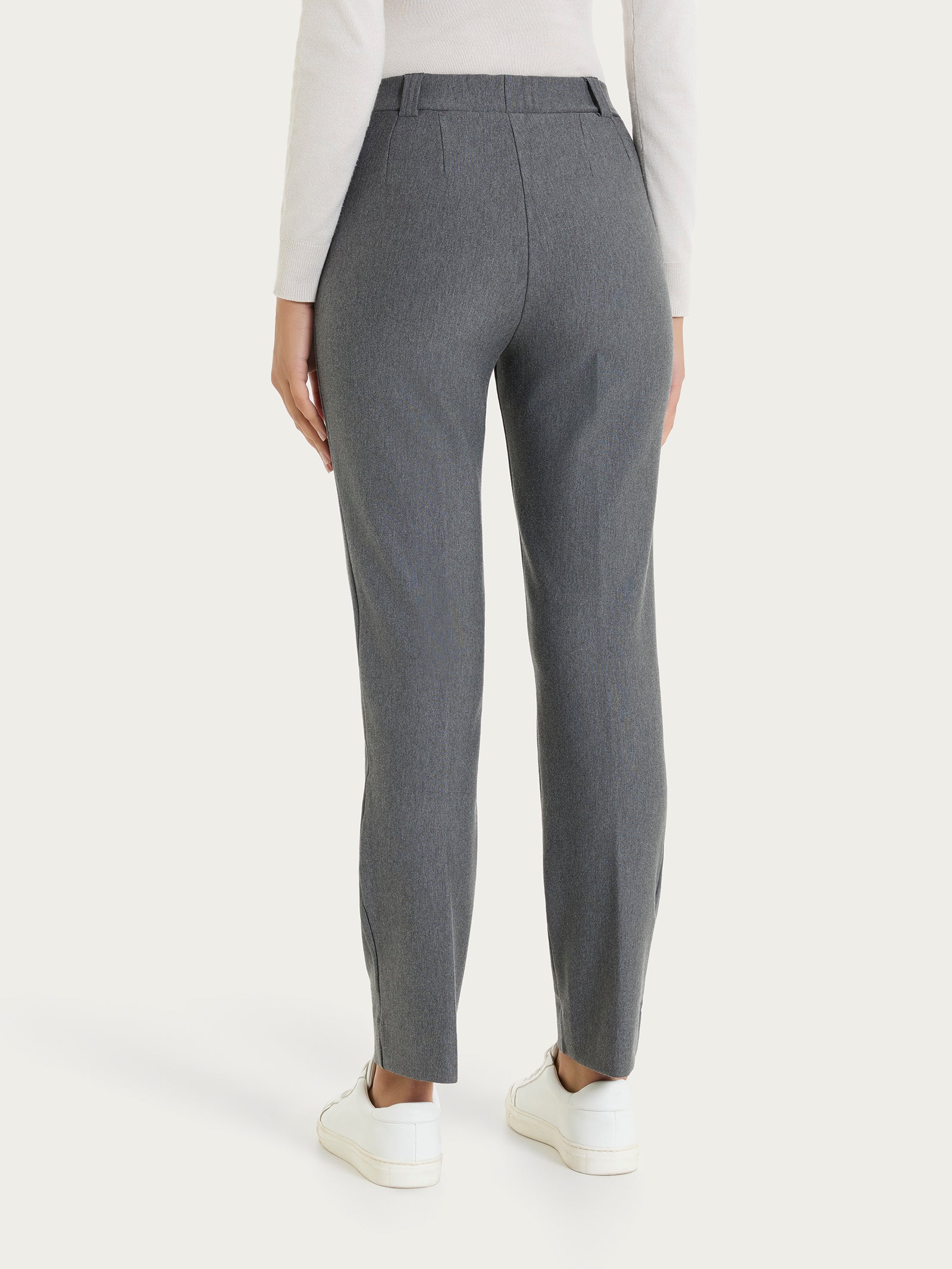 Ragno Compact Pantalone The Straight Leg Ardesia Mel Elasticizzato