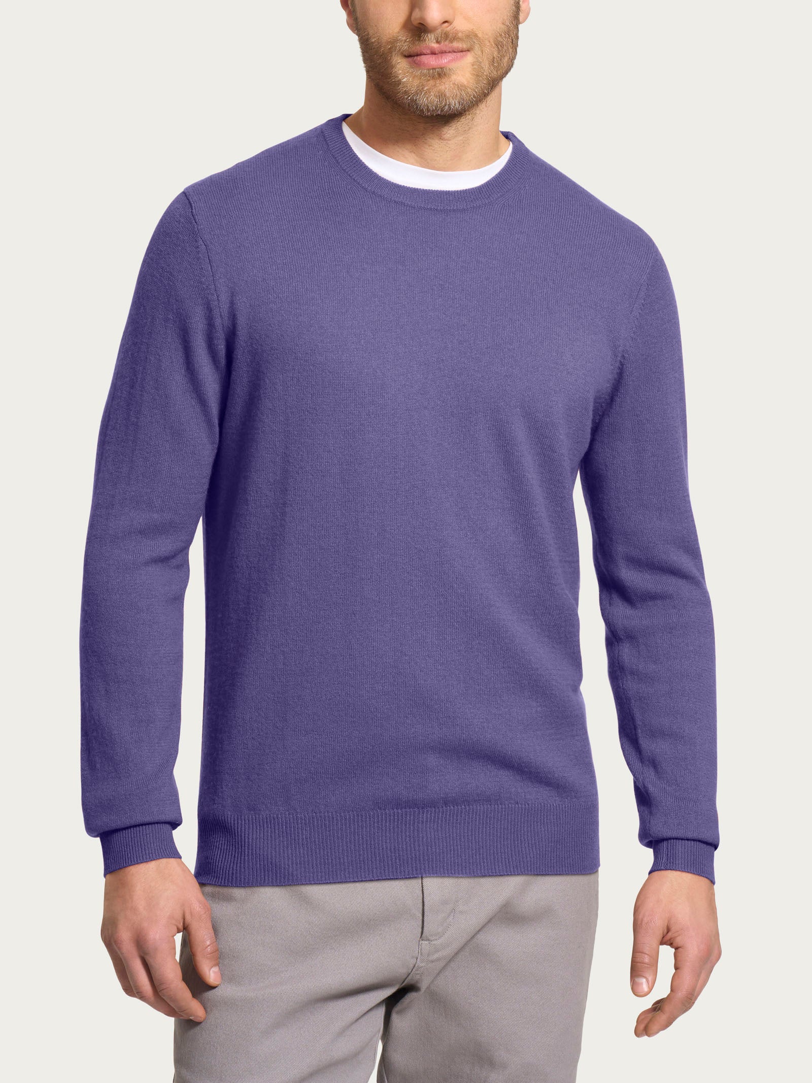 Ragno Cashmerino maglia girocollo Mulled Grape lana