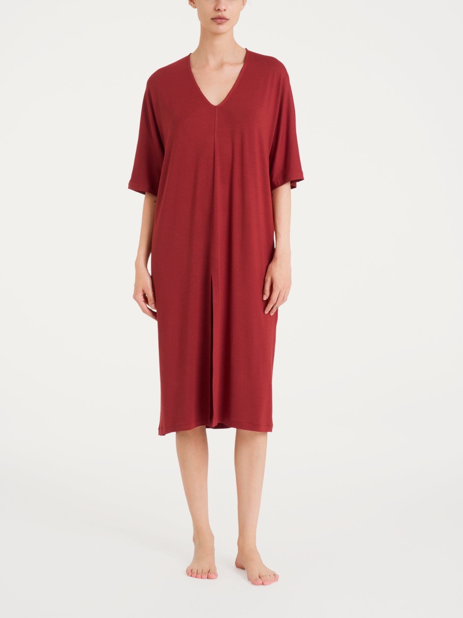 Ragno Beachwear abito donna brandy spacco frontale