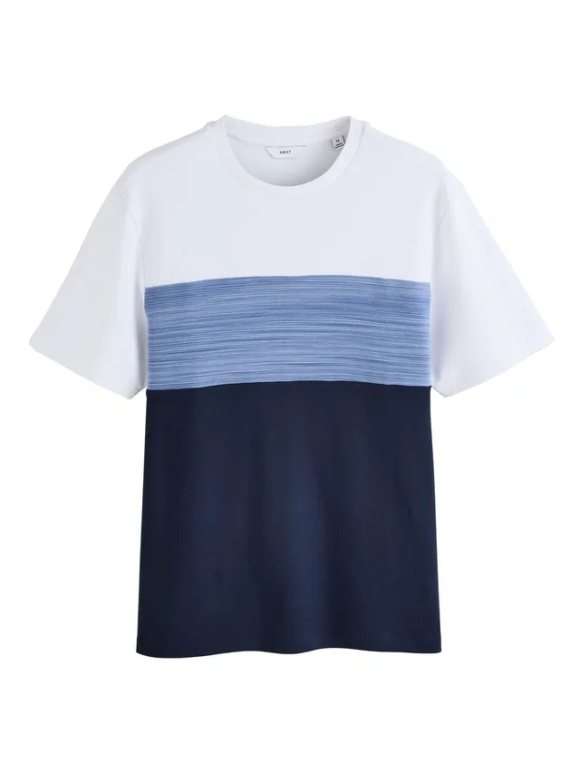 Next t-shirt uomo L a blocchi color block cotone