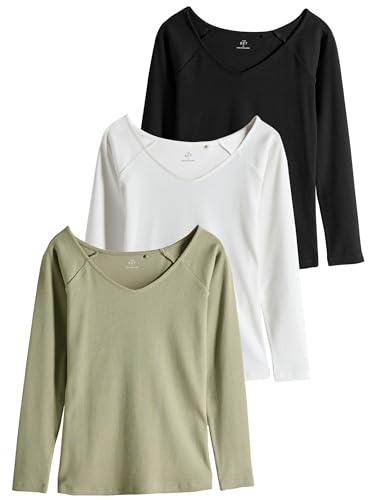 Next The Set Top coste scollo V maniche lunghe