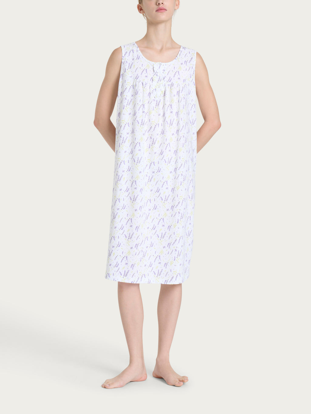 Ragno Jersey Cotone Camicia Notte Smanicata Thistle fresca