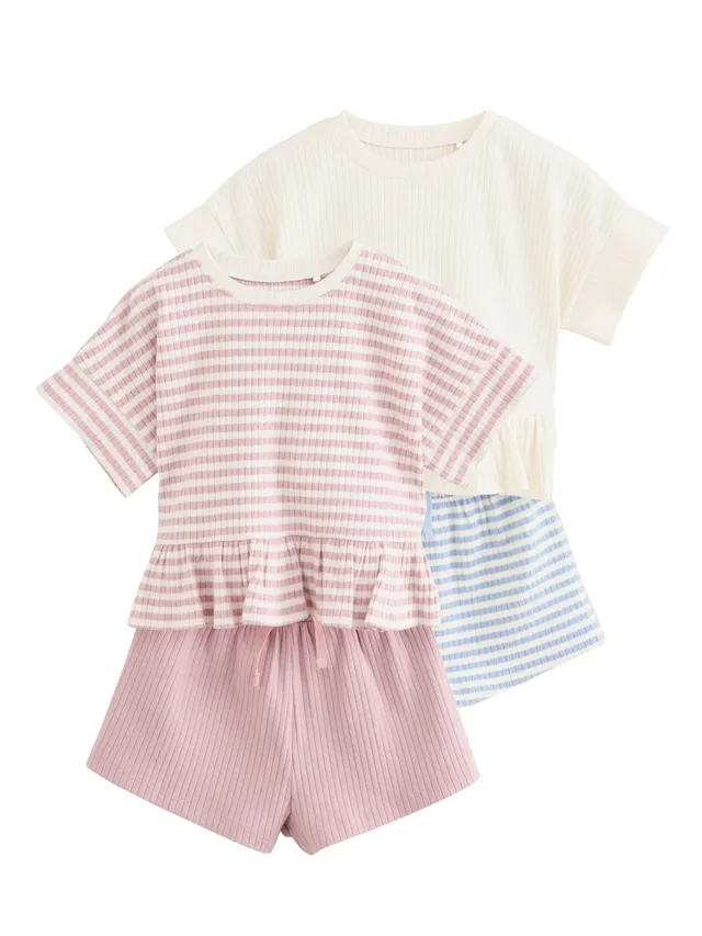 Next completi bimba maglietta shorts 2 pezzi 92-98 cotone