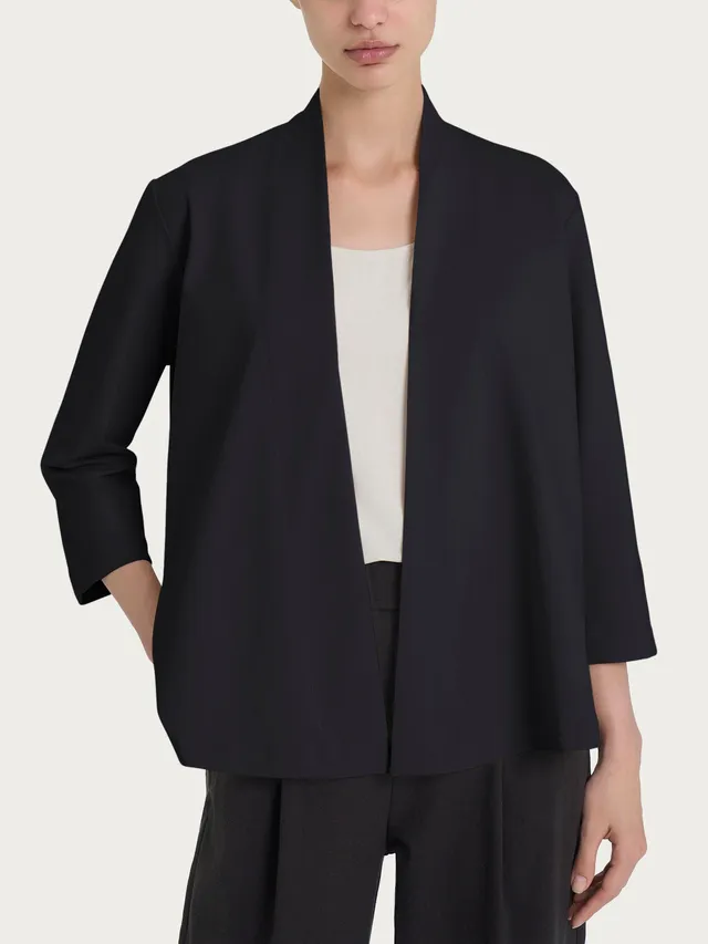 Ragno Cardigan Aperto Compact Light Manica 3/4 Nero
