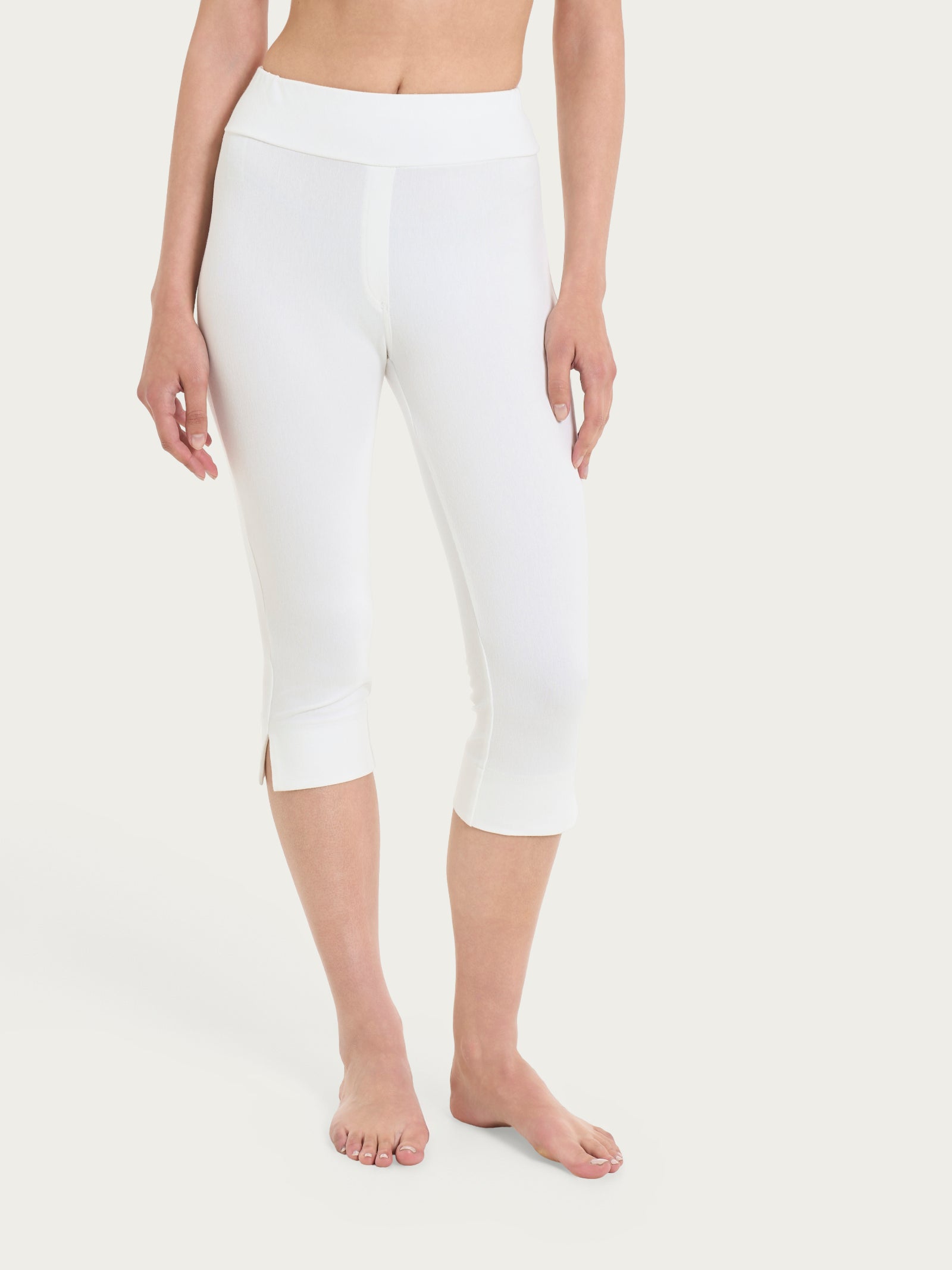 Ragno beYOUtiful leggings pinocchietto bianco denim elasticizzato