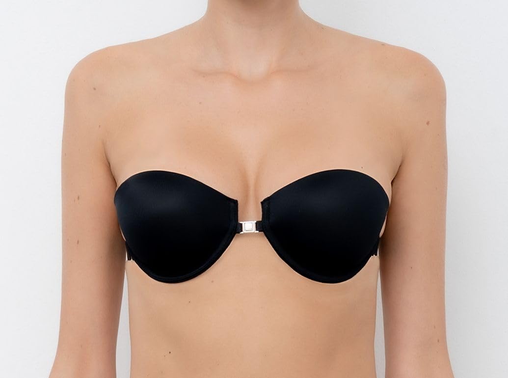Lormar New Basic Lynette reggiseno balconcino imbottito nero in microfibra