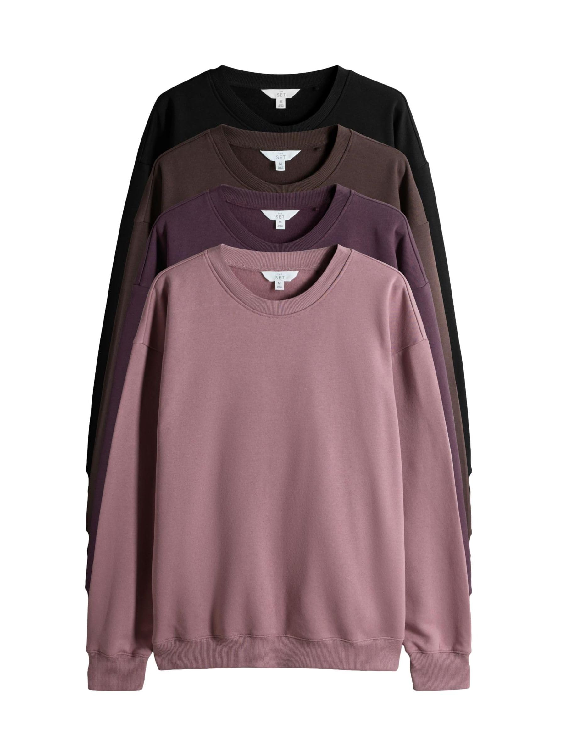 The Set felpa girocollo donna 4 pezzi morbida