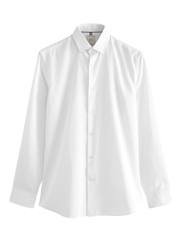 NEXT Camicia Easy-Care Testurizzata Uomo Polsino Singolo