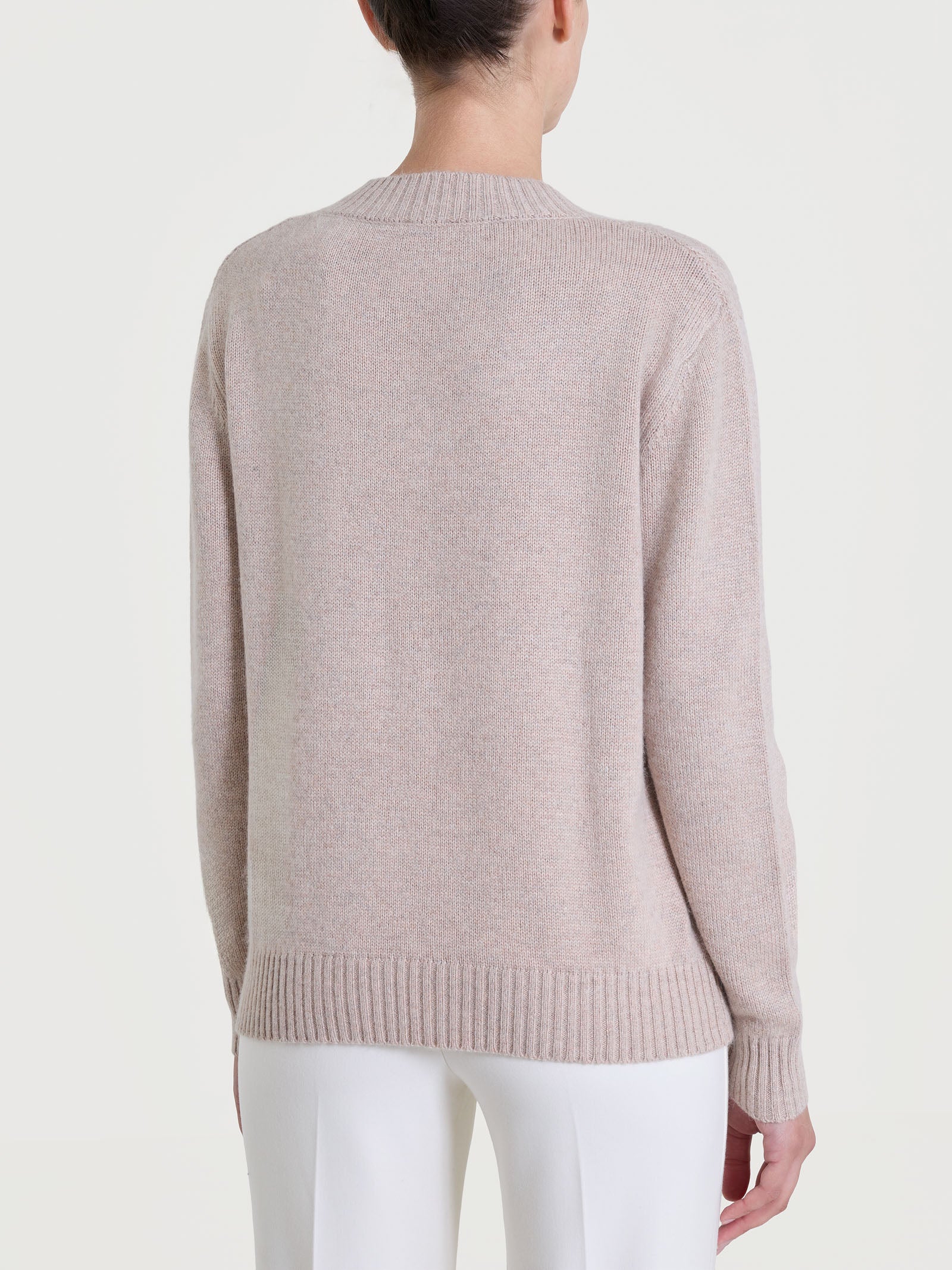 Ragno Four Seasons maglia scollo V trecce Zenzero Mel.