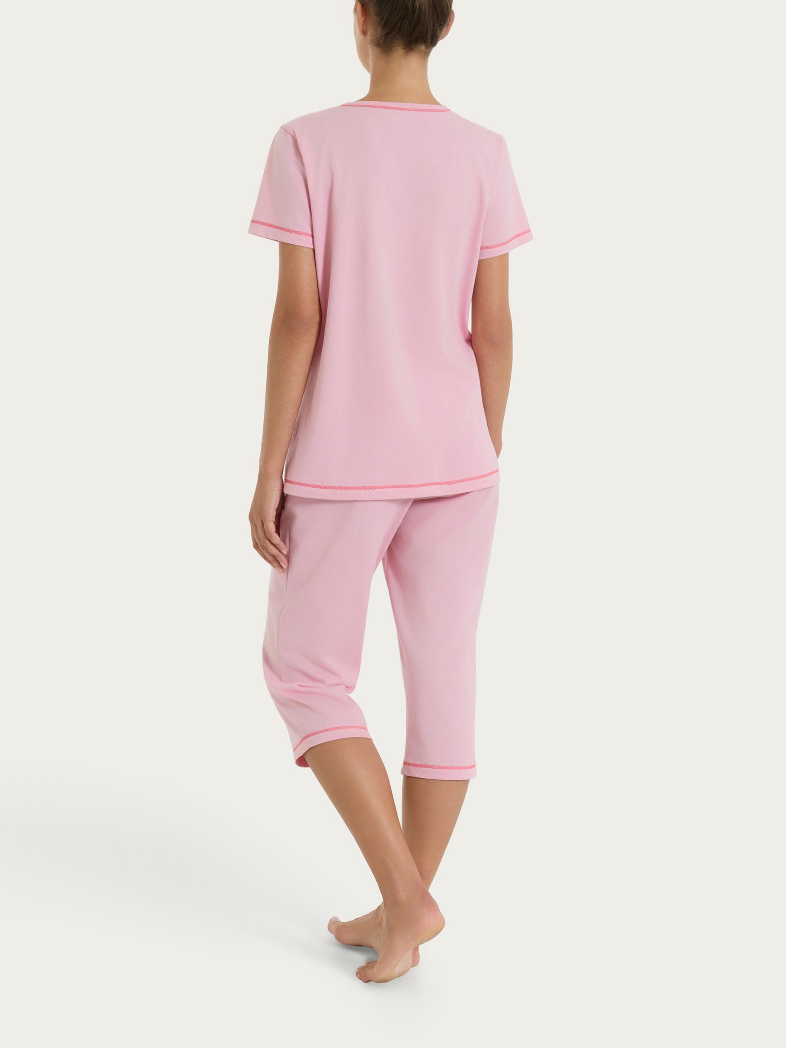Ragno Pigiama Corto Pinocchietto Cameo Pink jersey cotone