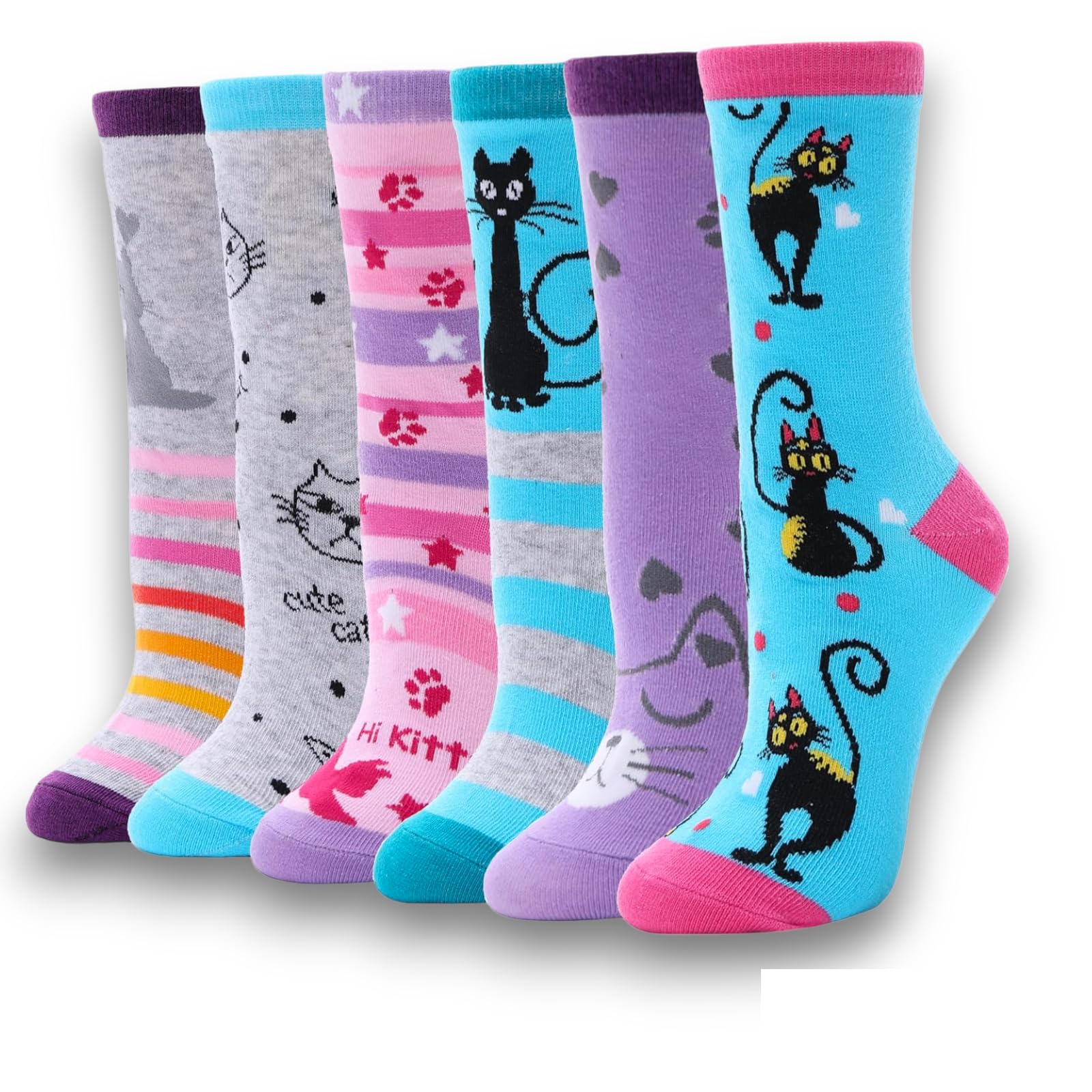 Lady C Calzini Bimba Cotone Corti 2-4 Anni 6 Pezzi Caldi