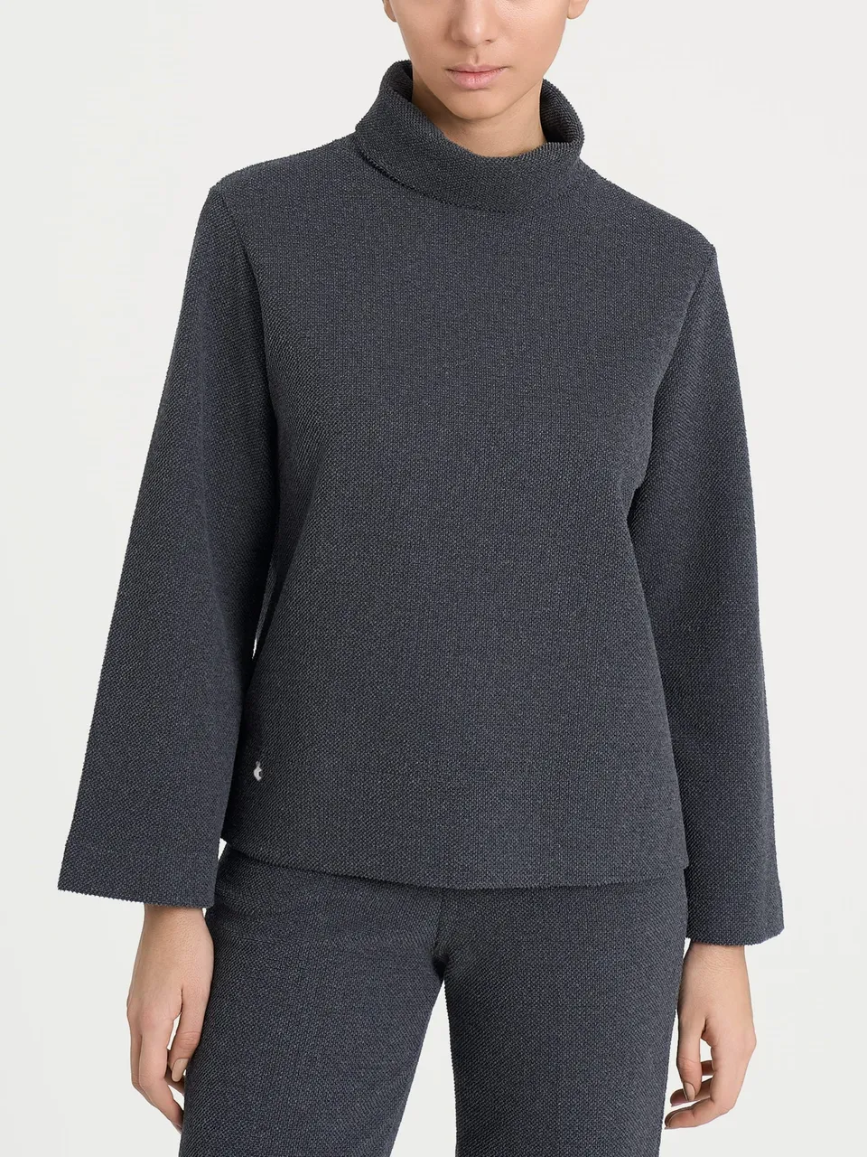 Ragno Relaxed Wardrobe Felpa Collo Ciambella Ardesia Mel. calda