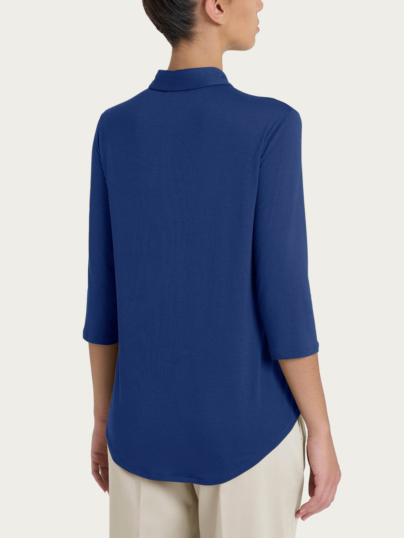 Ragno Viscosa Summer Camicia manica 3/4 blu blueberry