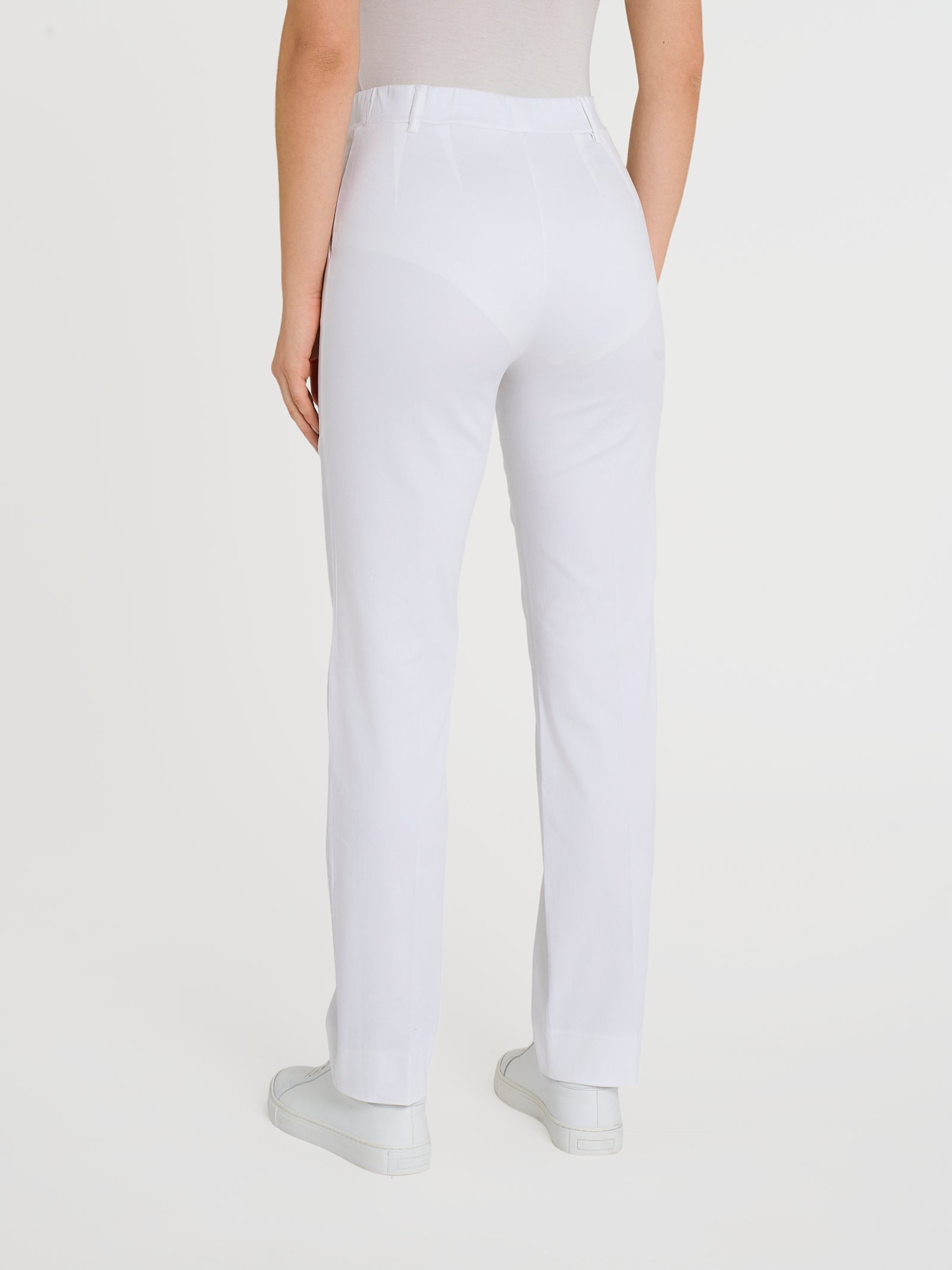 Ragno Satin Power Pantalone Dritto Bianco Tasche Cotone