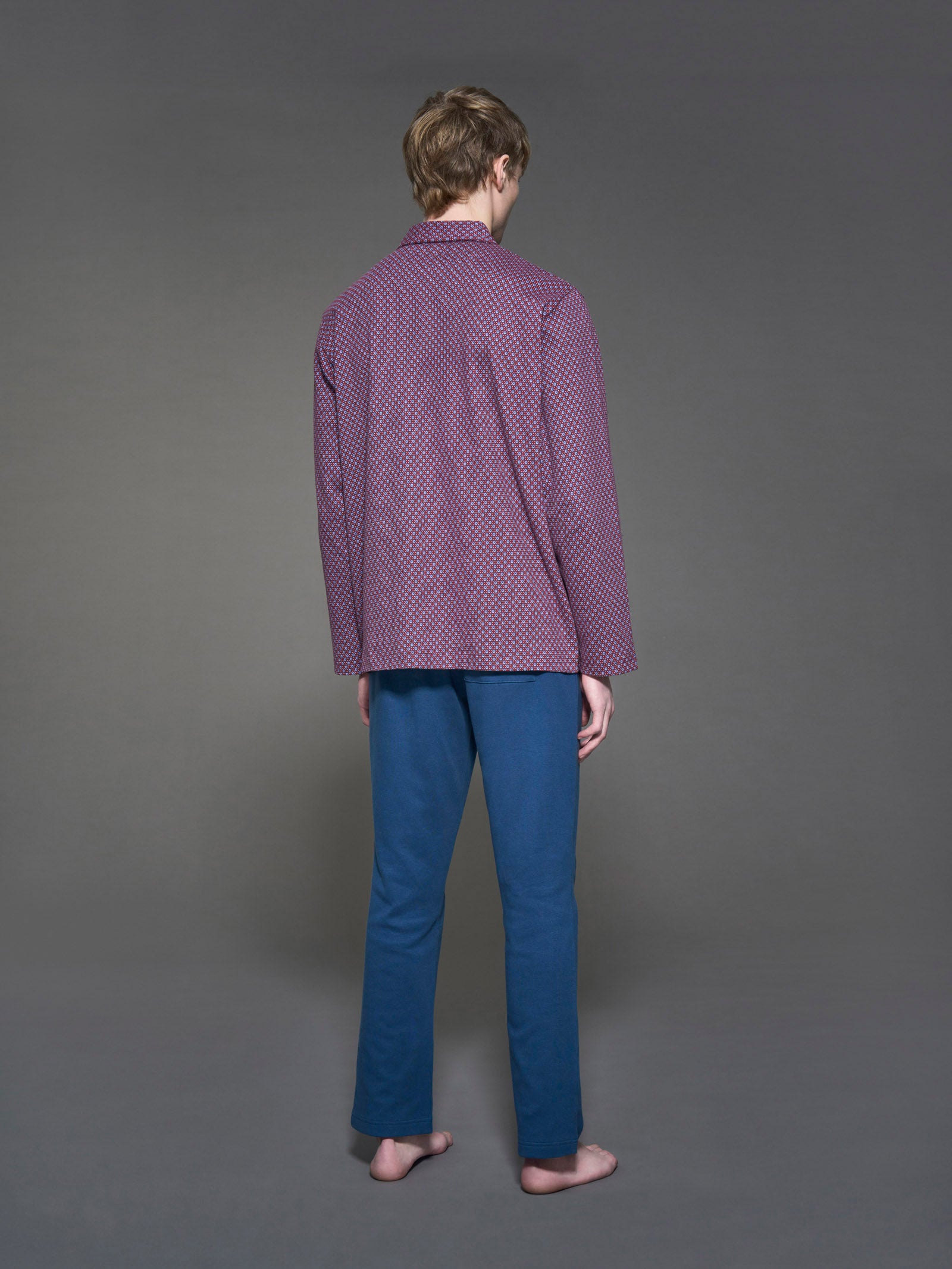 Ragno Pigiama Uomo Aperto Interlock Cotone Fant Zinfandel