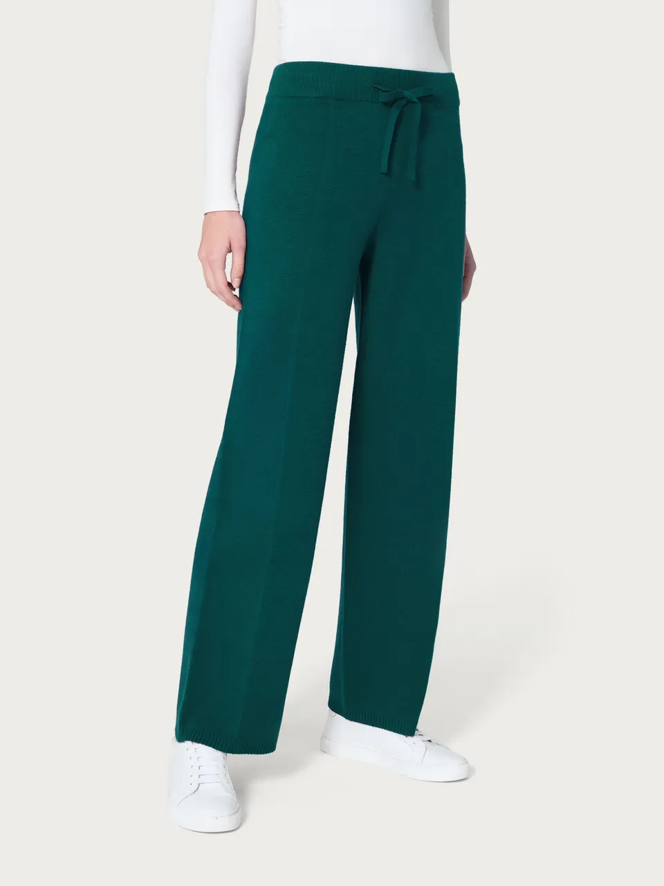 Ragno The Wide Leg pantalone ampio viscosa verde Rain Forest