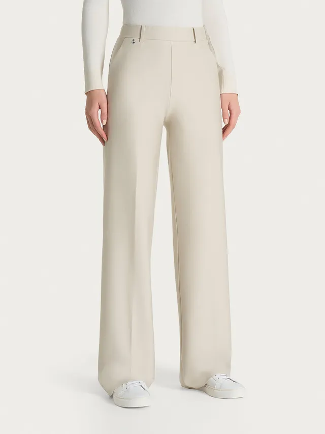 Ragno Compact Palazzo pantaloni donna gamba larga Champignon