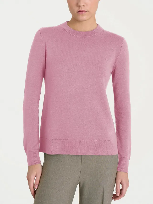 Ragno Four Seasons girocollo maglia manica lunga Lilas viscosa