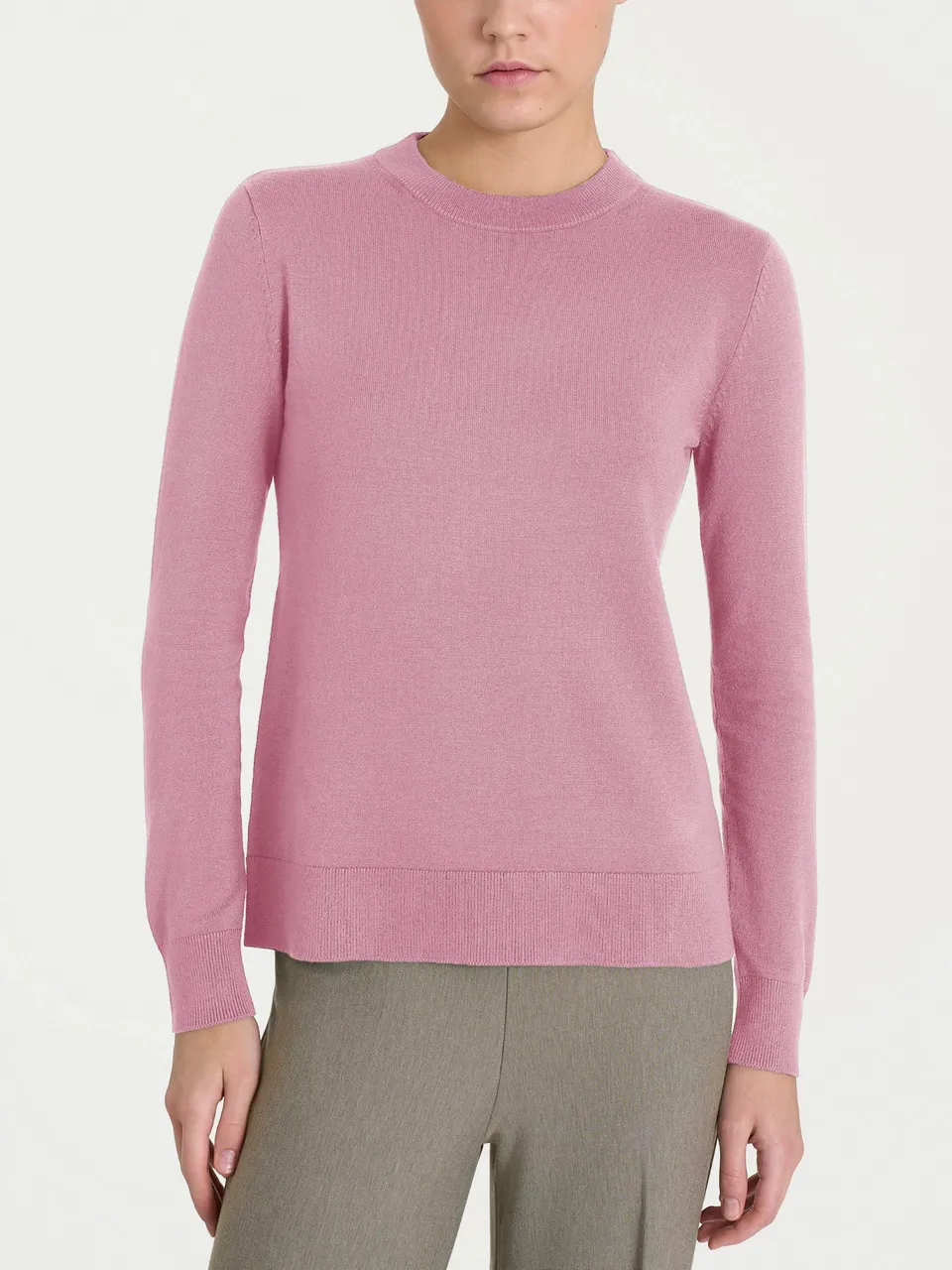 Ragno Four Seasons girocollo maglia manica lunga Lilas viscosa