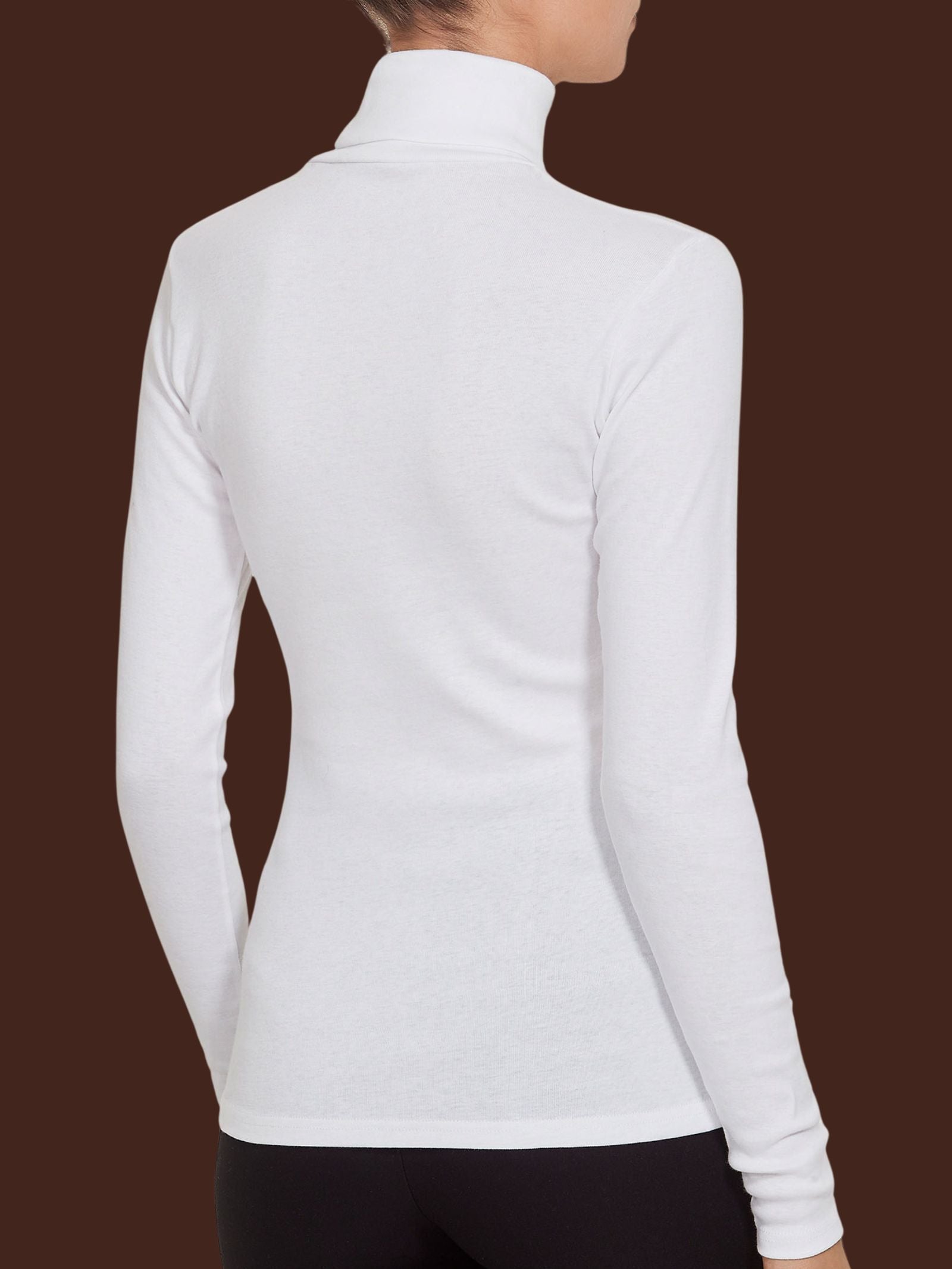 Ragno Thermo Cotton dolcevita skinny Bianco cotone