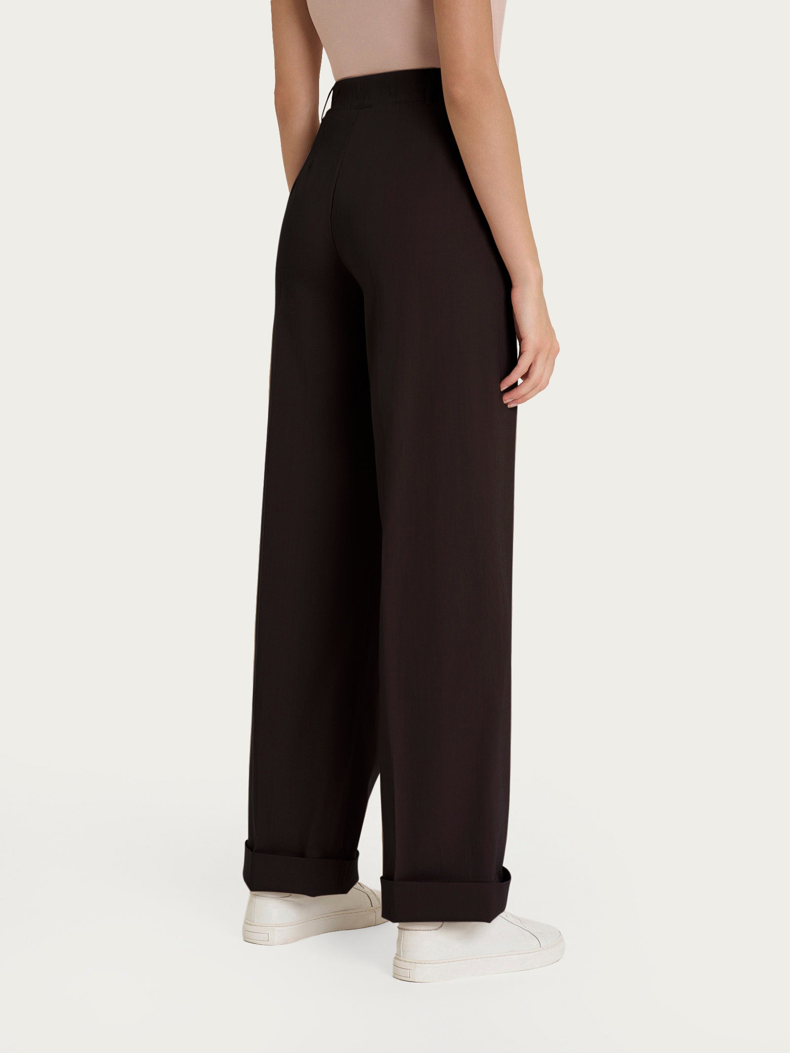 Ragno Super Natural The Wide Leg pantalone chocolate torte