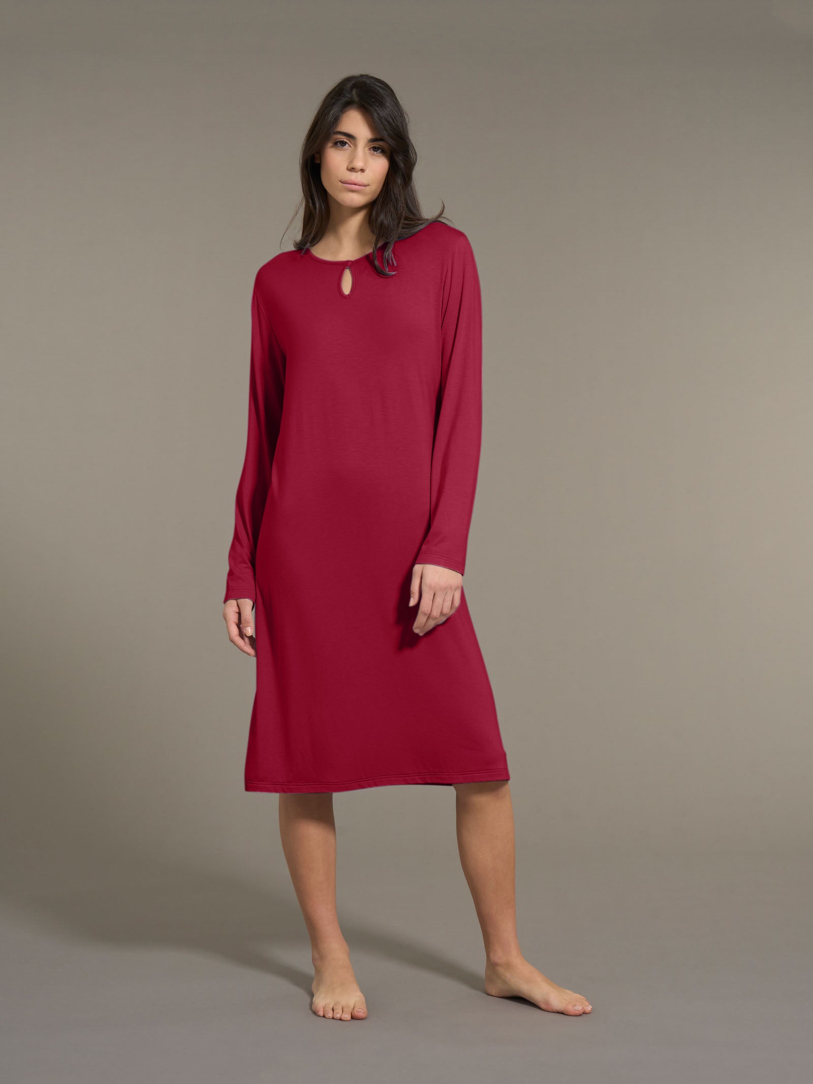 Ragno Sweet Emotion camicia notte micromodal rosso