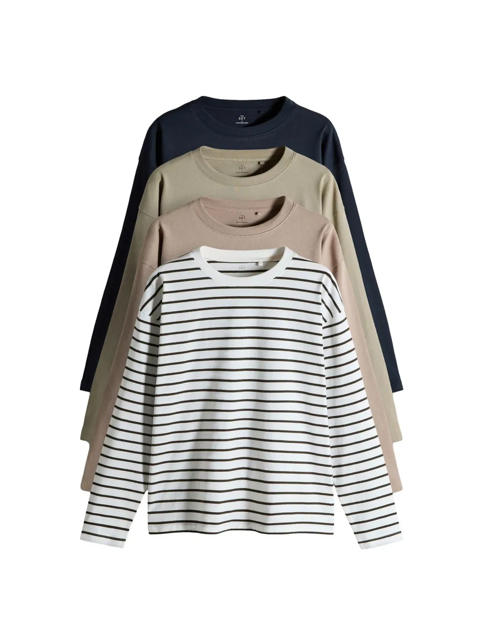 Geo Next The Set Maglia Manica Lunga Cotone Pesante 4 Pezzi Larga