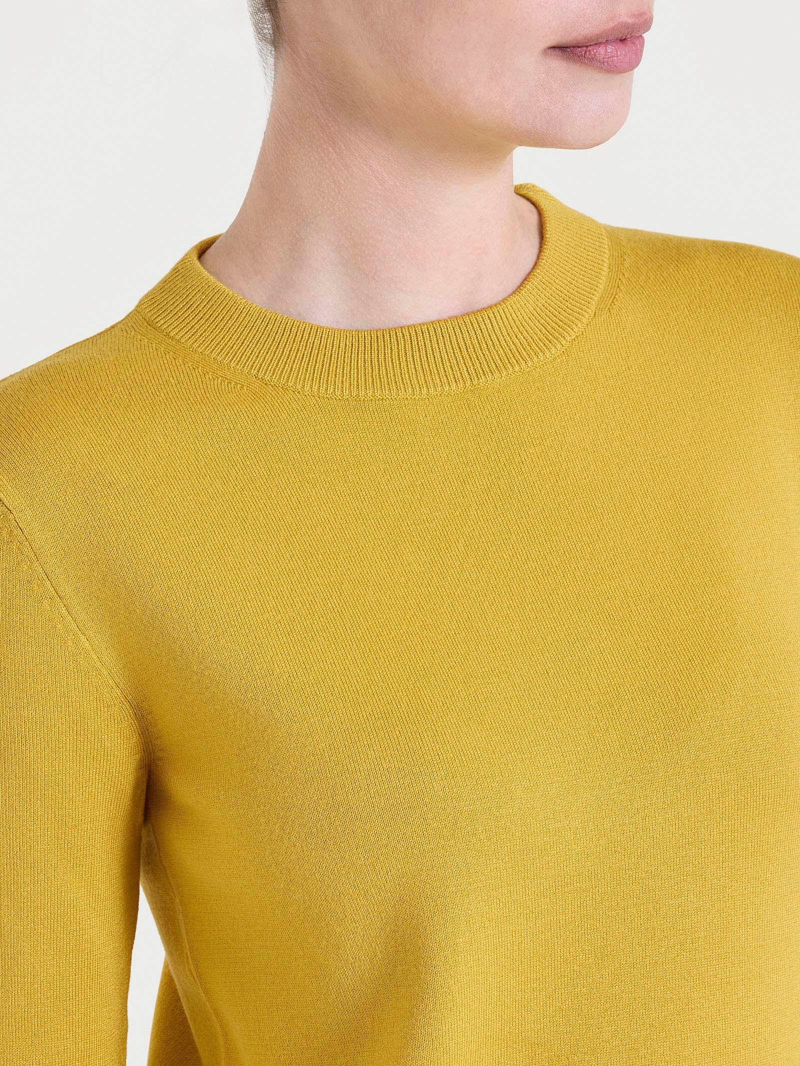 Ragno Four Seasons Girocollo Maglia Oil Yellow manica lunga