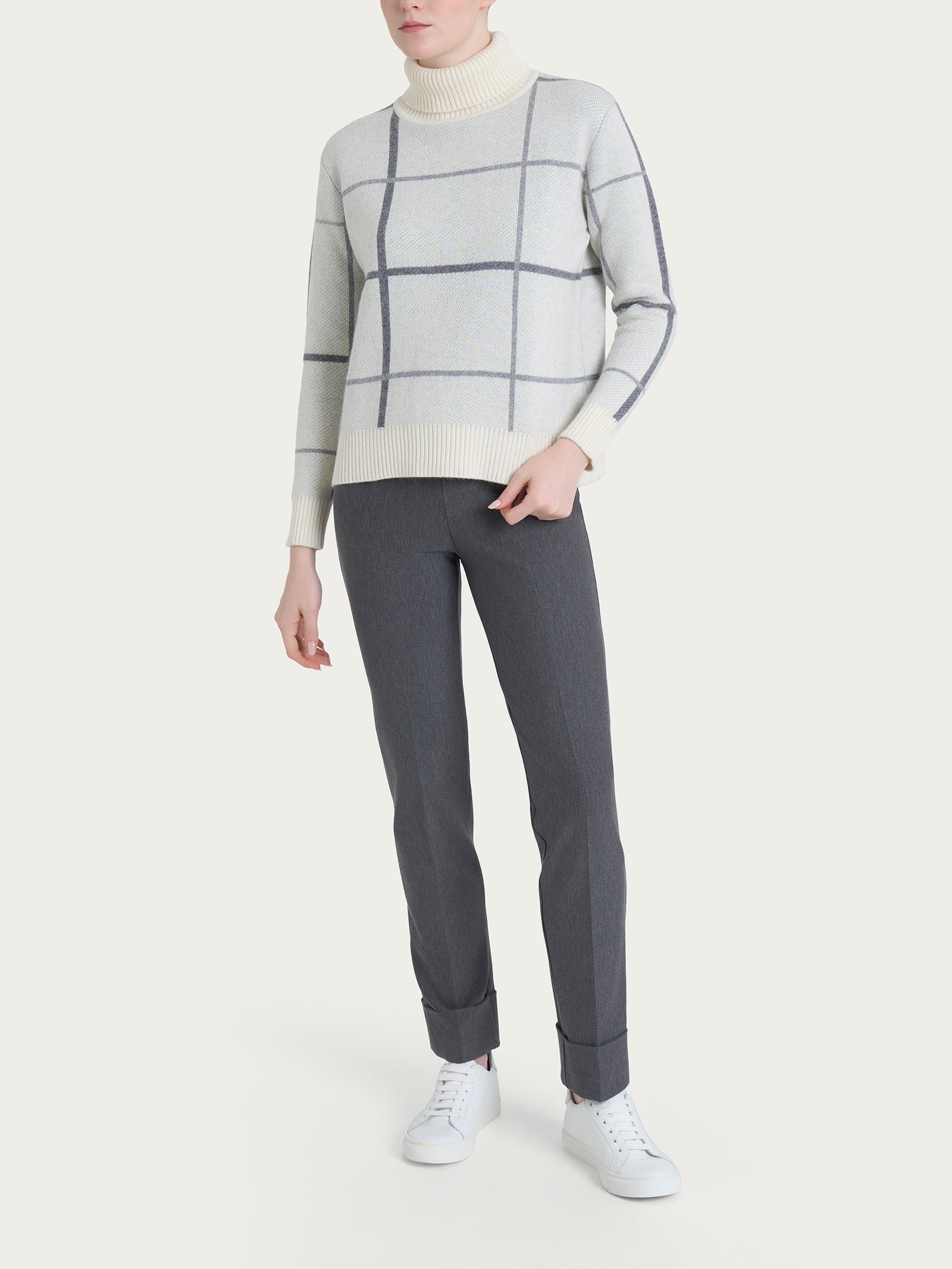 Ragno Natural Soft Dolcevita check quadri Grigio Ferro Mel