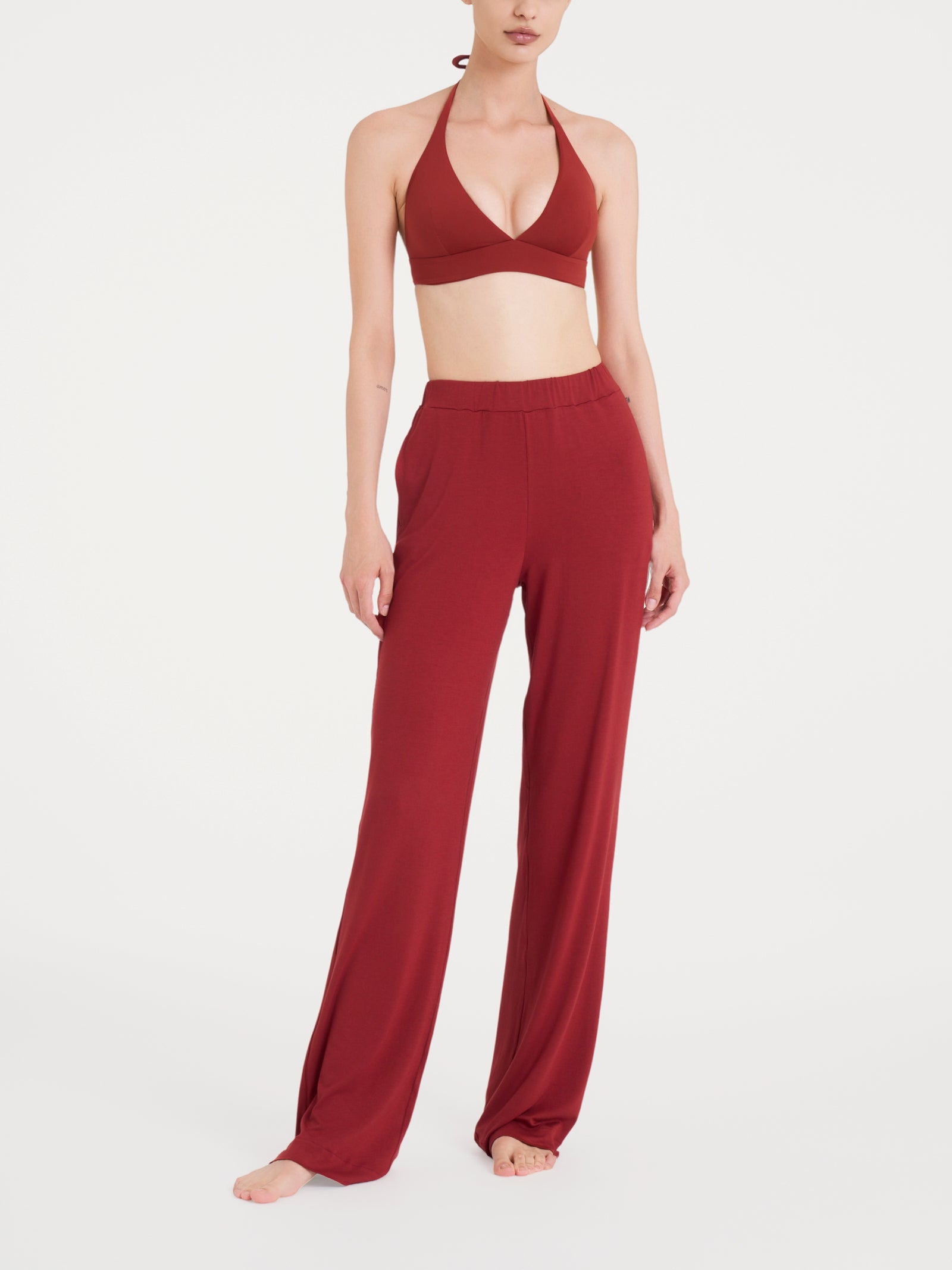 Ragno Viscosa Summer pantalone ampio donna brandy